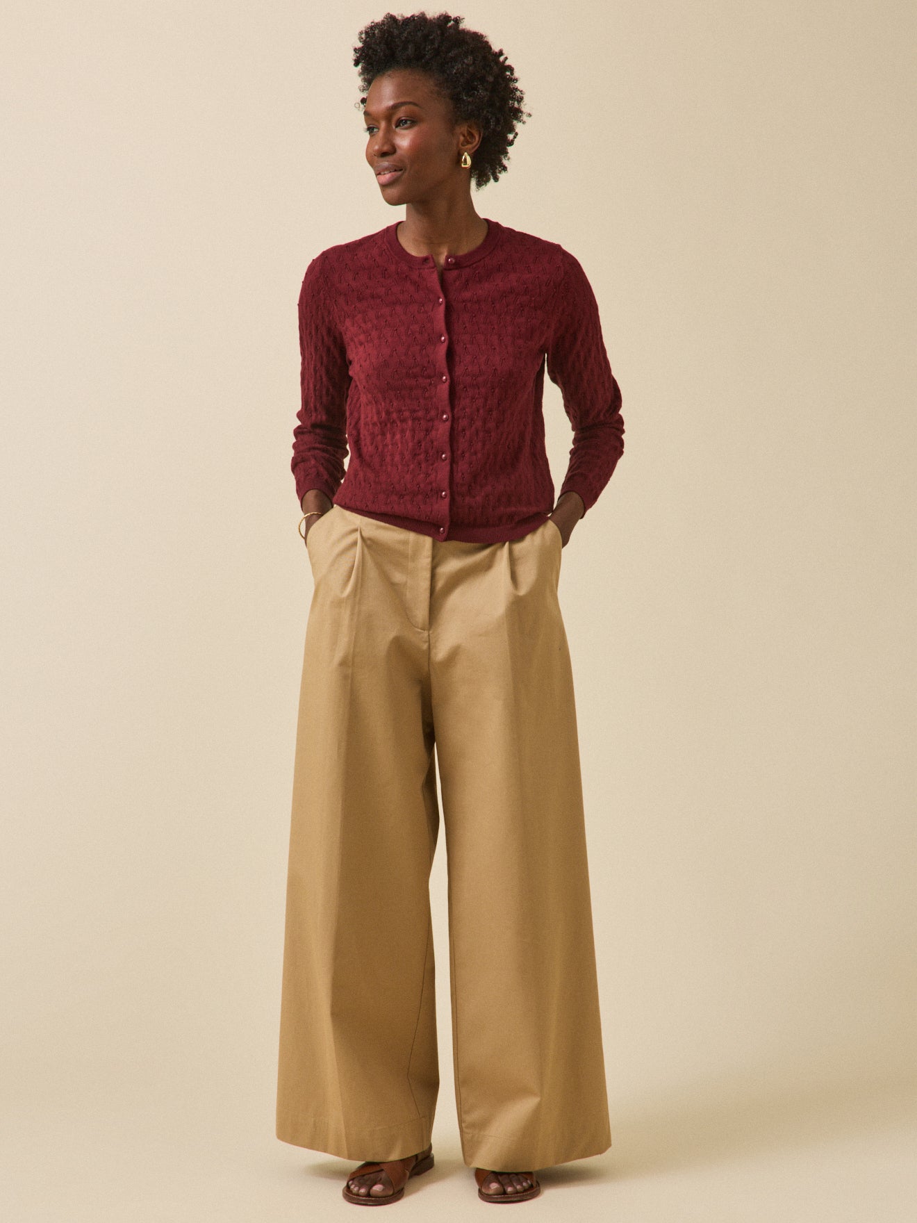 Damencardigan aus Pointellestrick