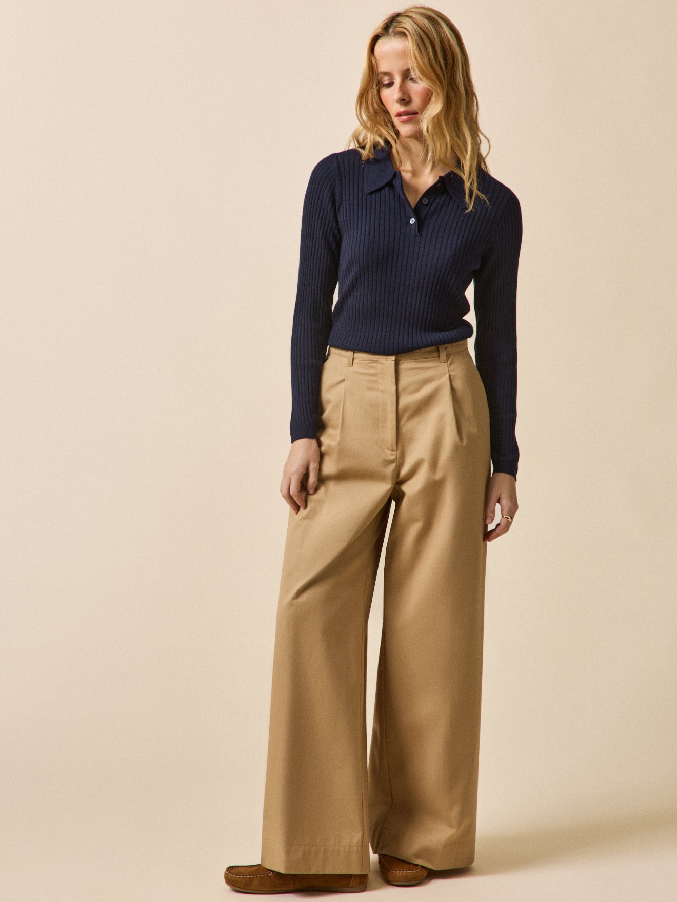 Damen-Poloshirt aus RWS*-Wolle