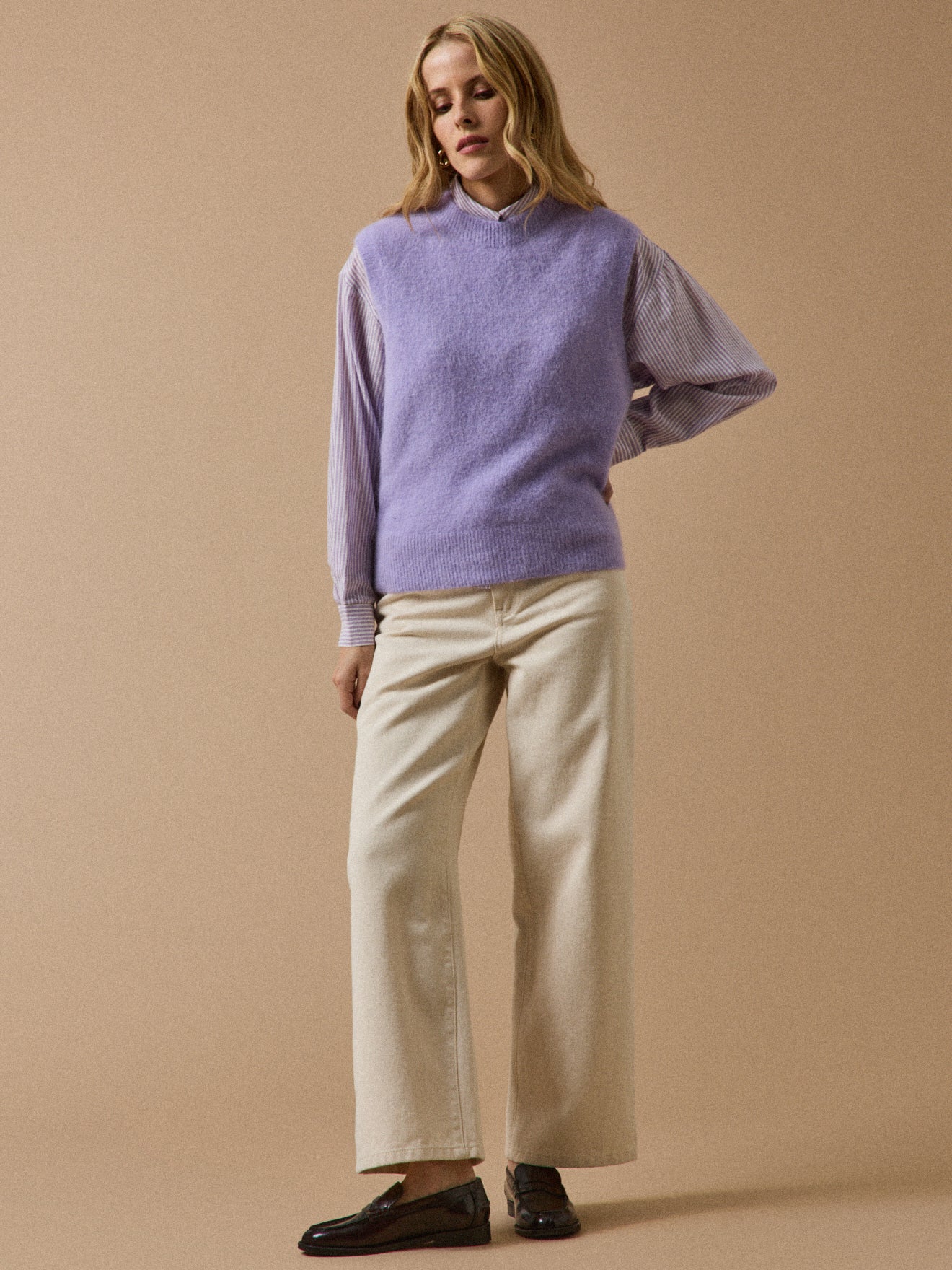 Damen-Strickweste aus Alpakamischung