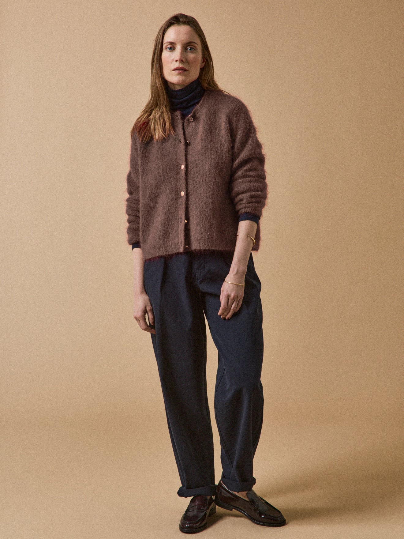 Damen-Cardigan aus Wolle und Mohair