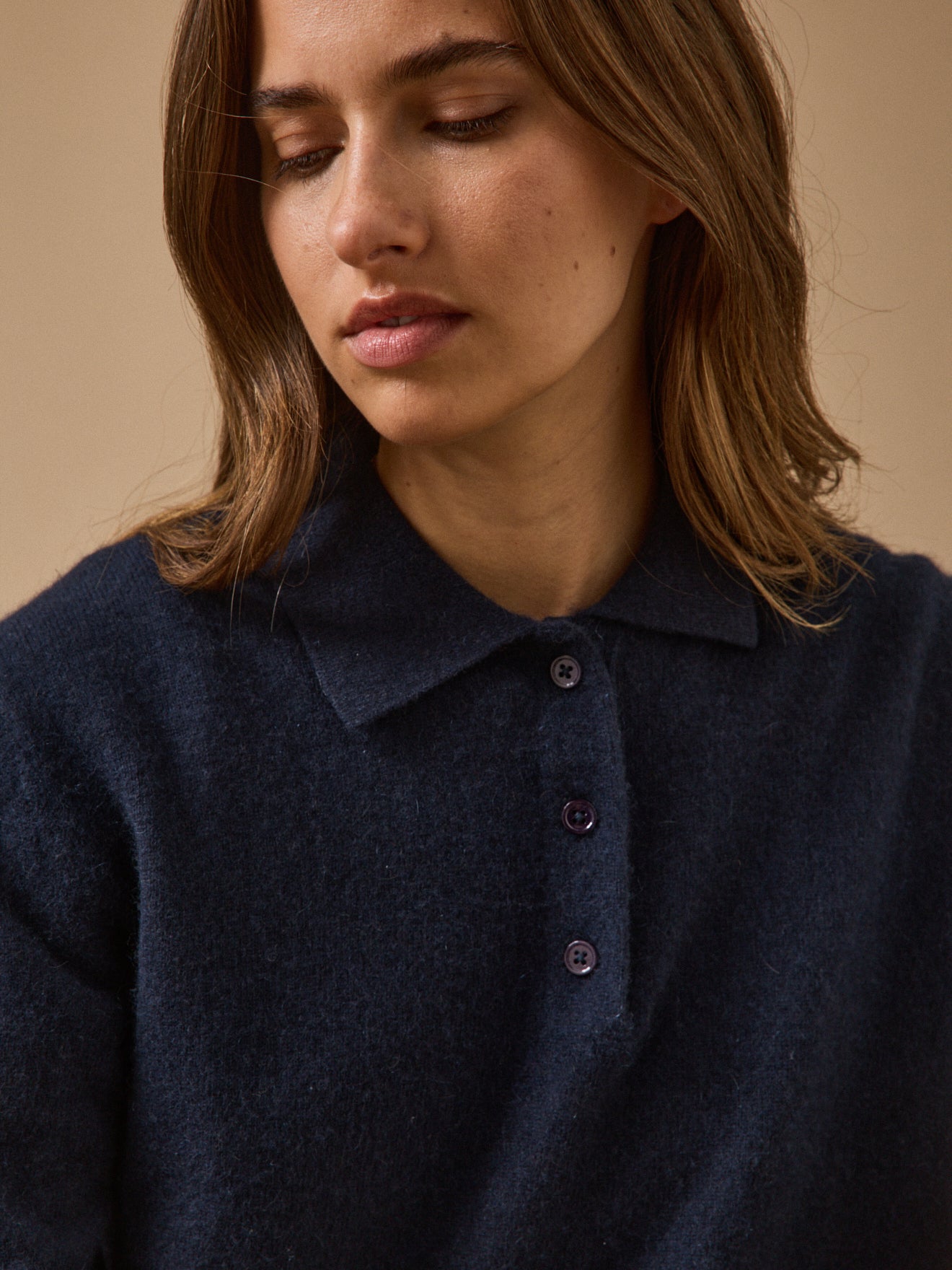Damenpullover mit Polokragen - Cashmere-Kollektion