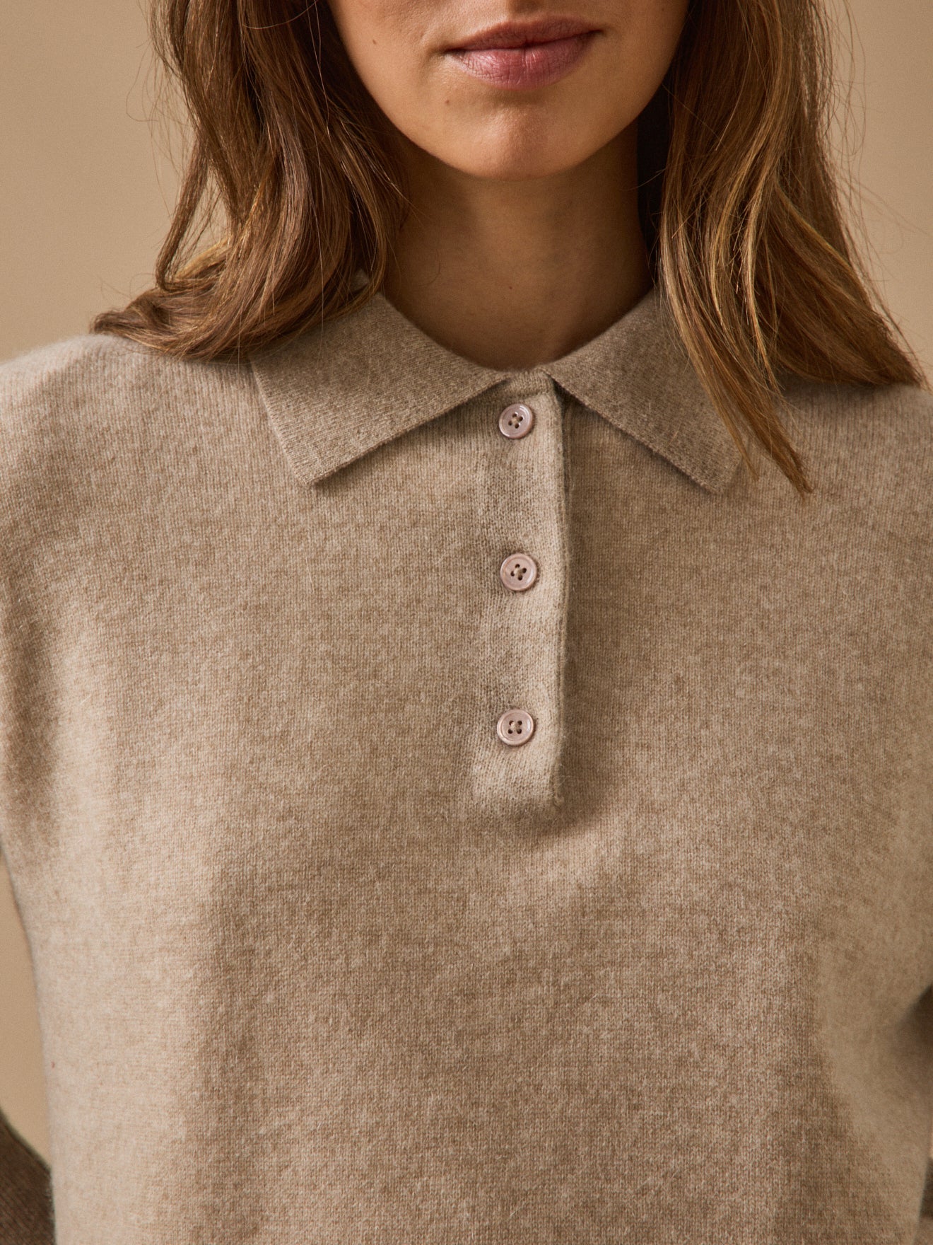 Damenpullover mit Polokragen - Cashmere-Kollektion