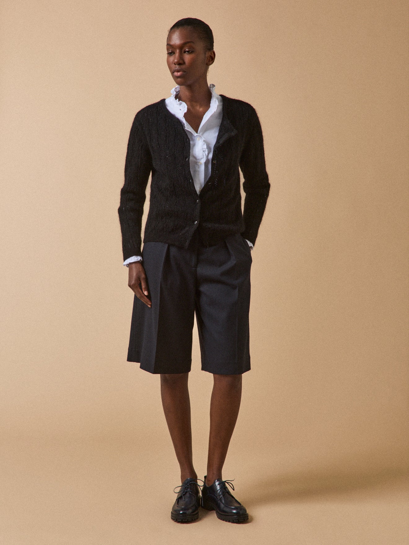 Wendbarer Damen-Cardigan aus Kid Mohair