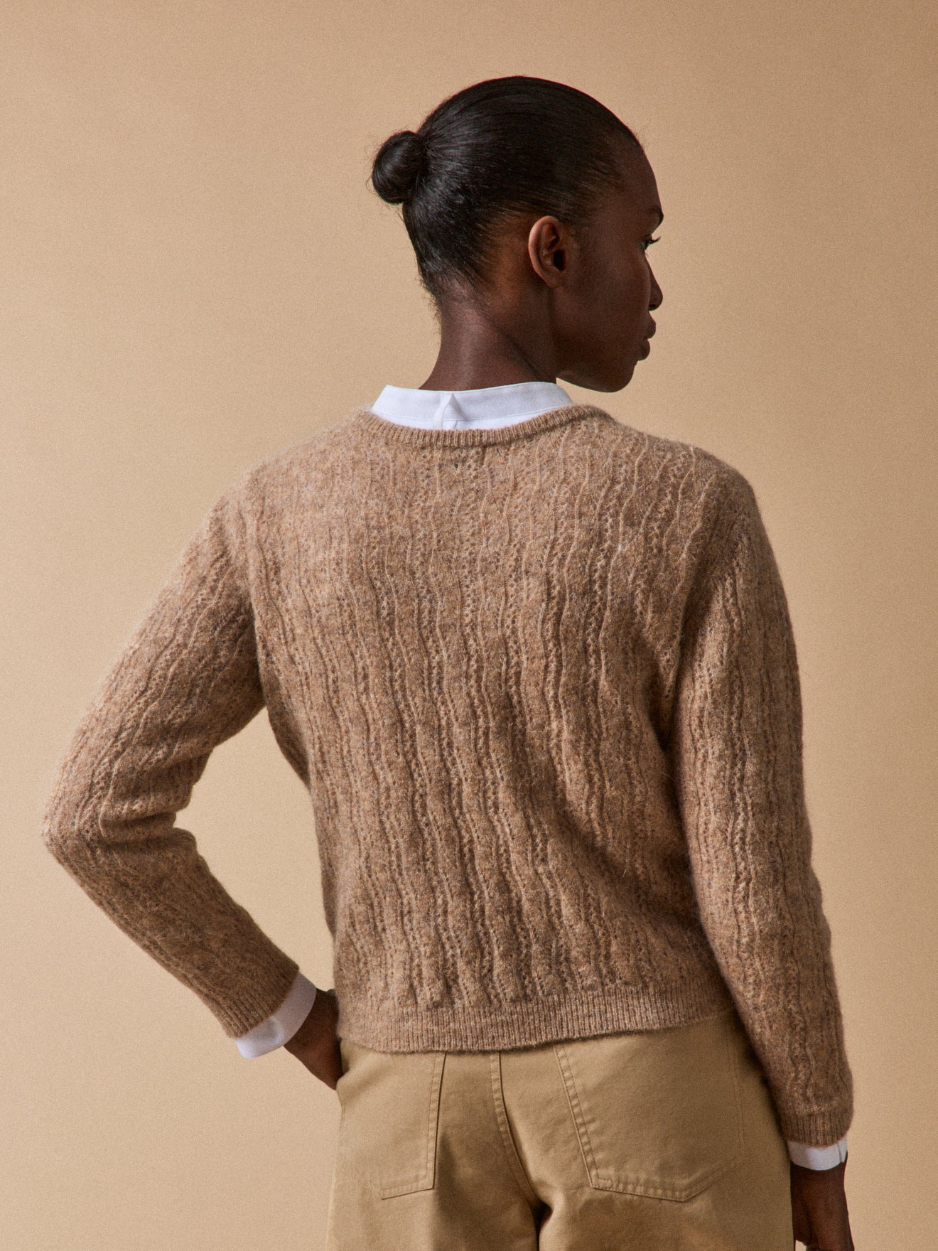 Wendbarer Damen-Cardigan aus Kid Mohair