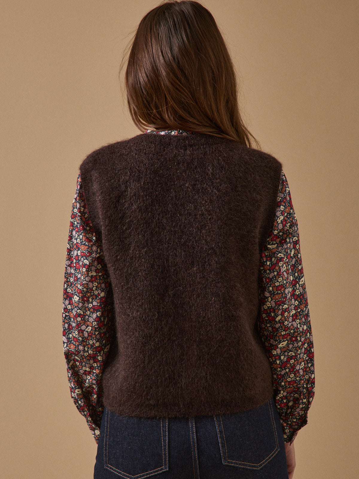 Damenweste aus Wolle und Mohair