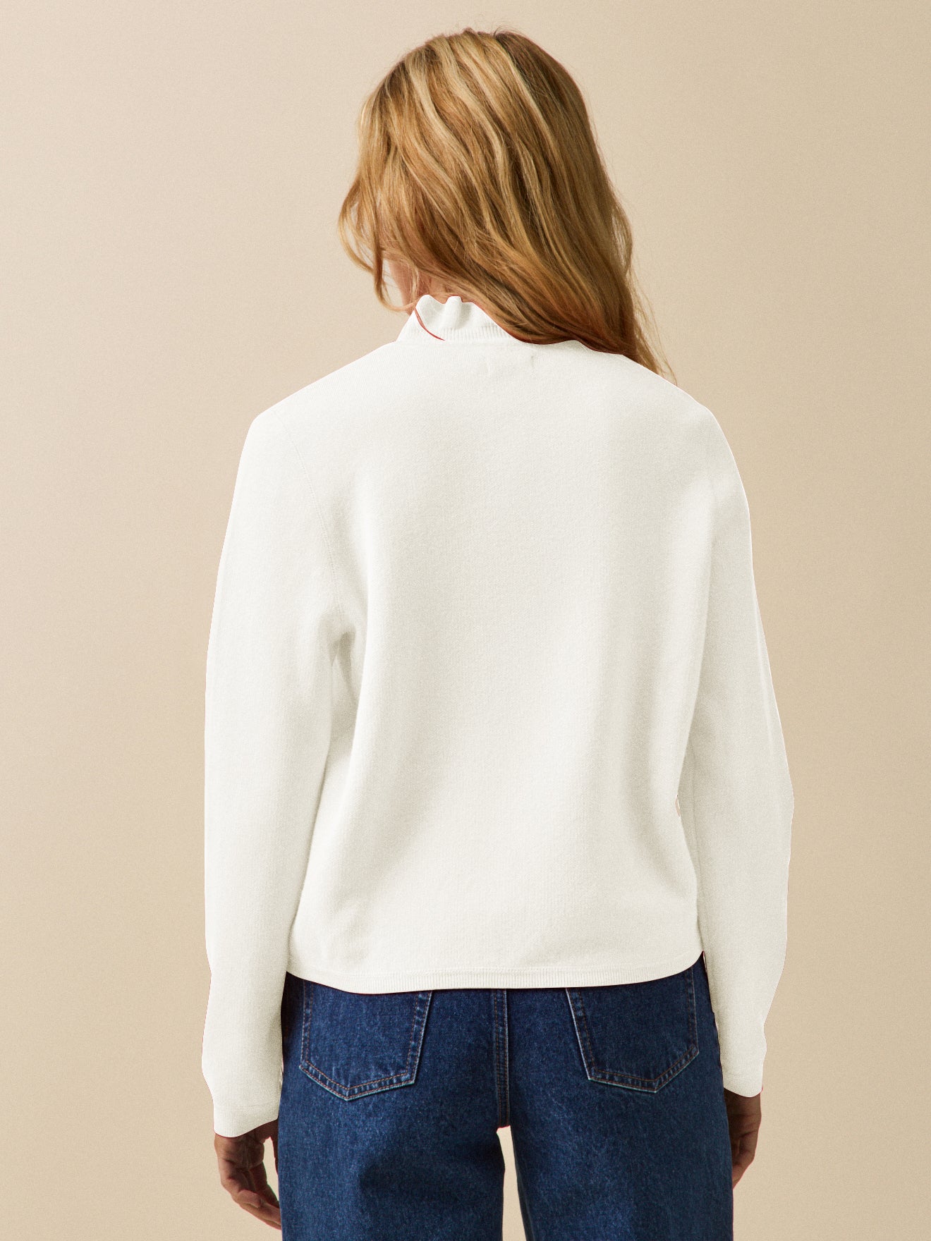 Damencardigan mit Volants aus Bio-Baumwolle und Cashmere