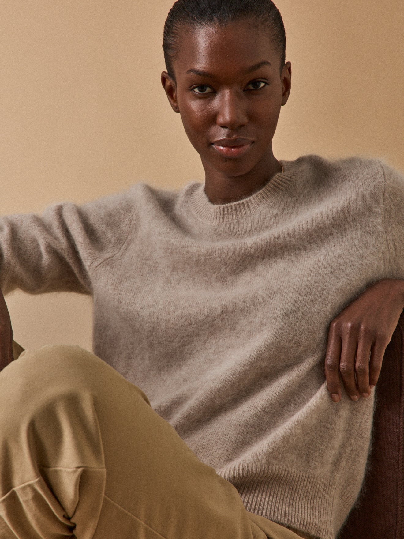 Damenpullover mit rundem Halsausschnitt