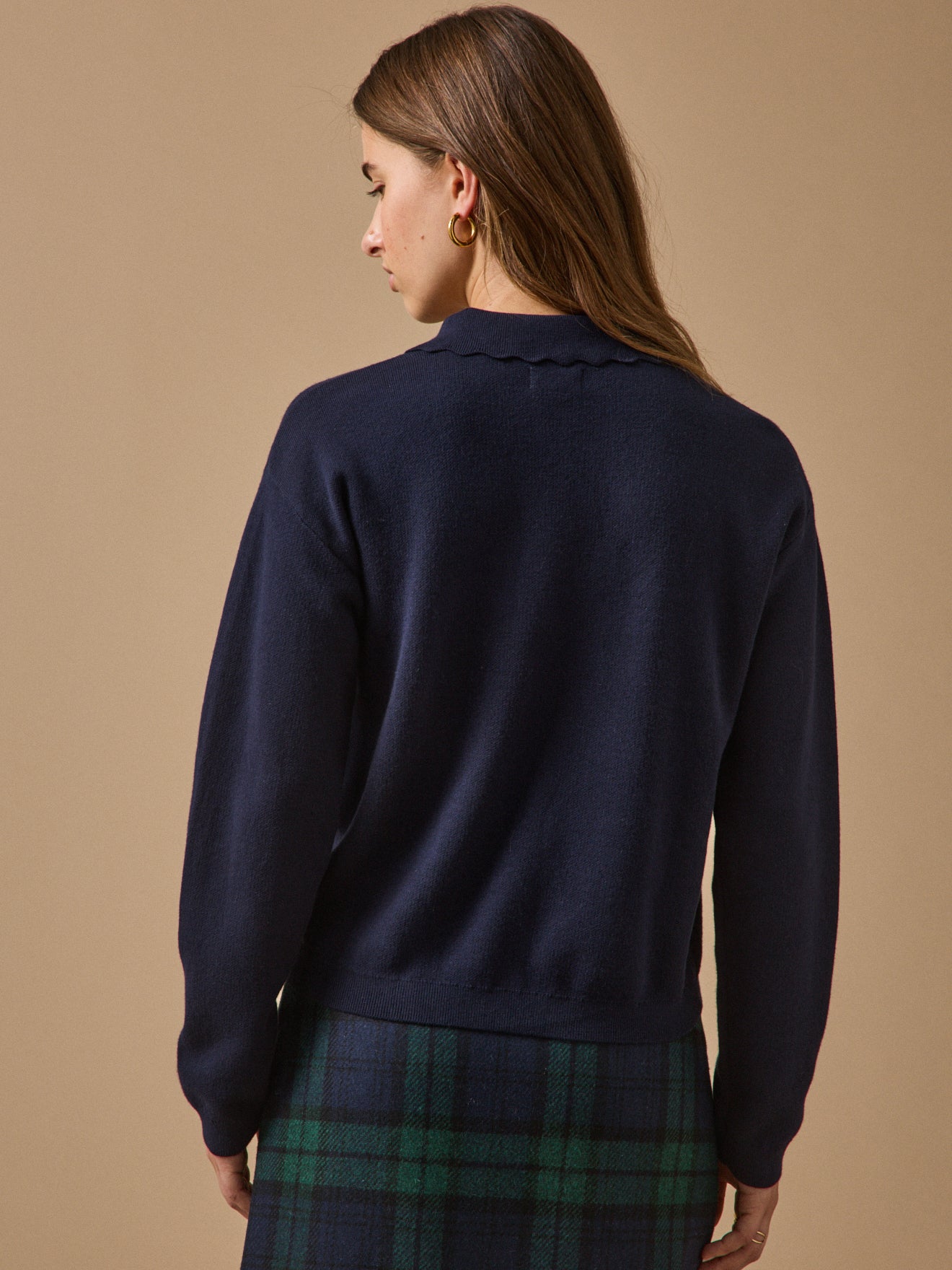 Damen-Polohemd aus Bio-Baumwolle und Cashmere