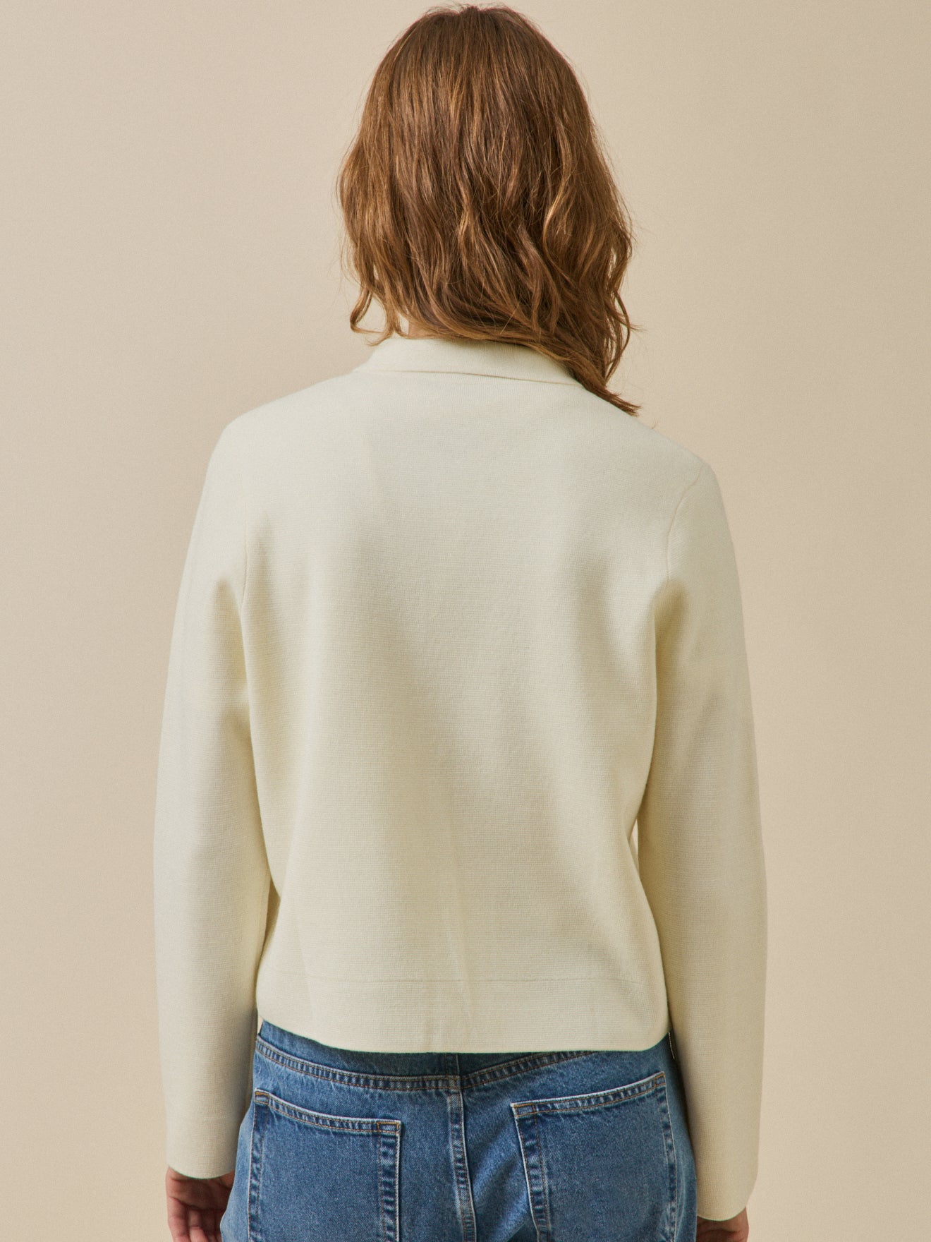 Damen-Cardigan mit Hemdkragen