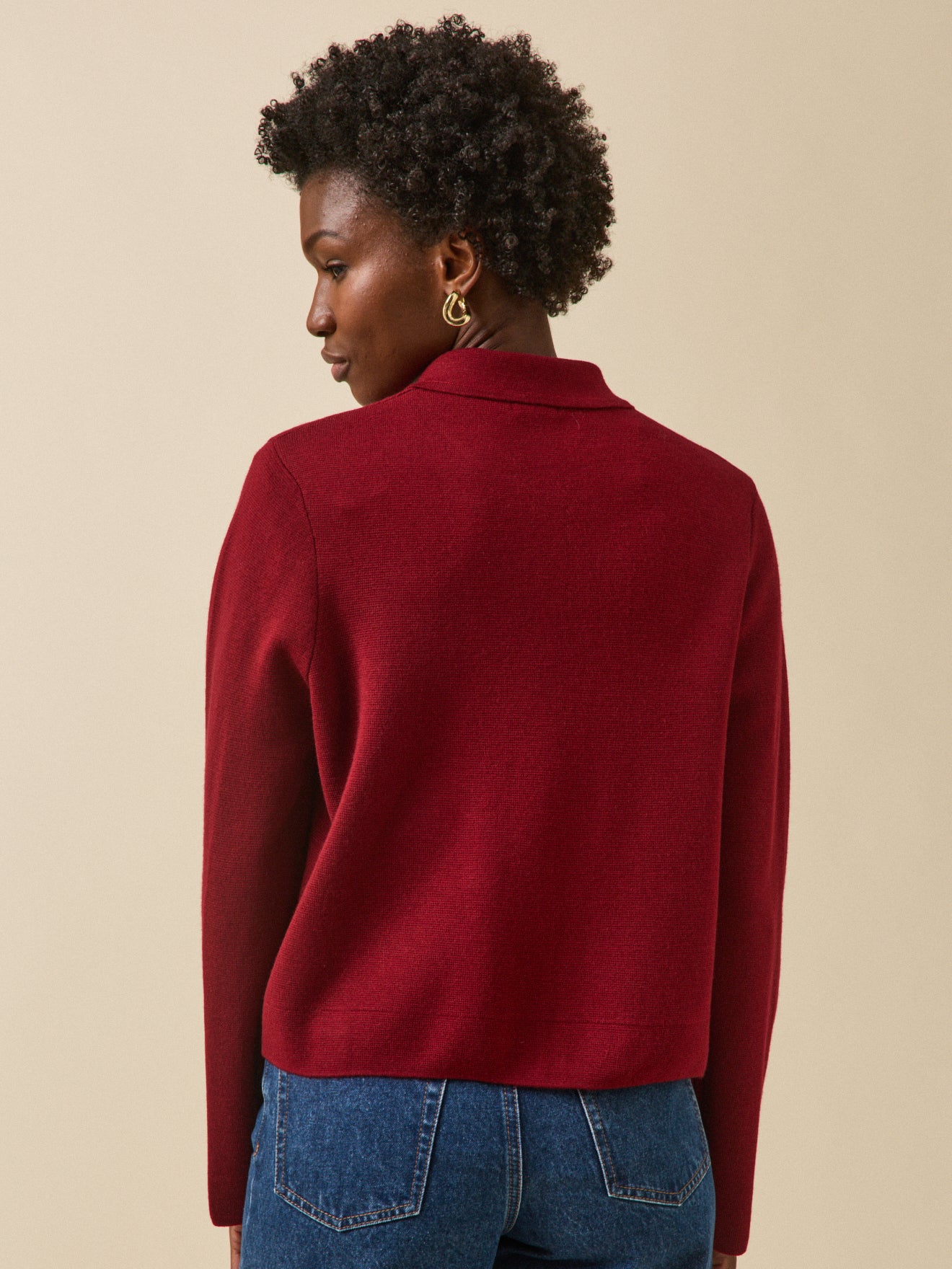 Damen-Cardigan mit Hemdkragen