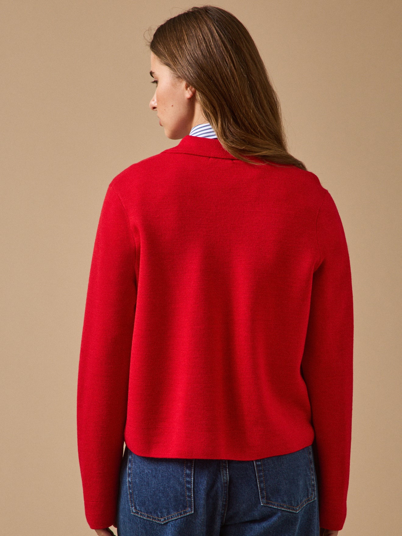 Damen-Cardigan mit Hemdkragen