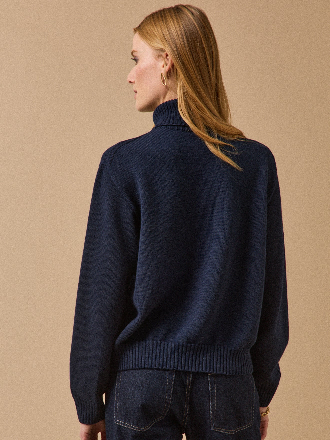 Damenpullover mit Rollkragen aus Merinowolle - Cyrillus X les 3 Tricoteurs