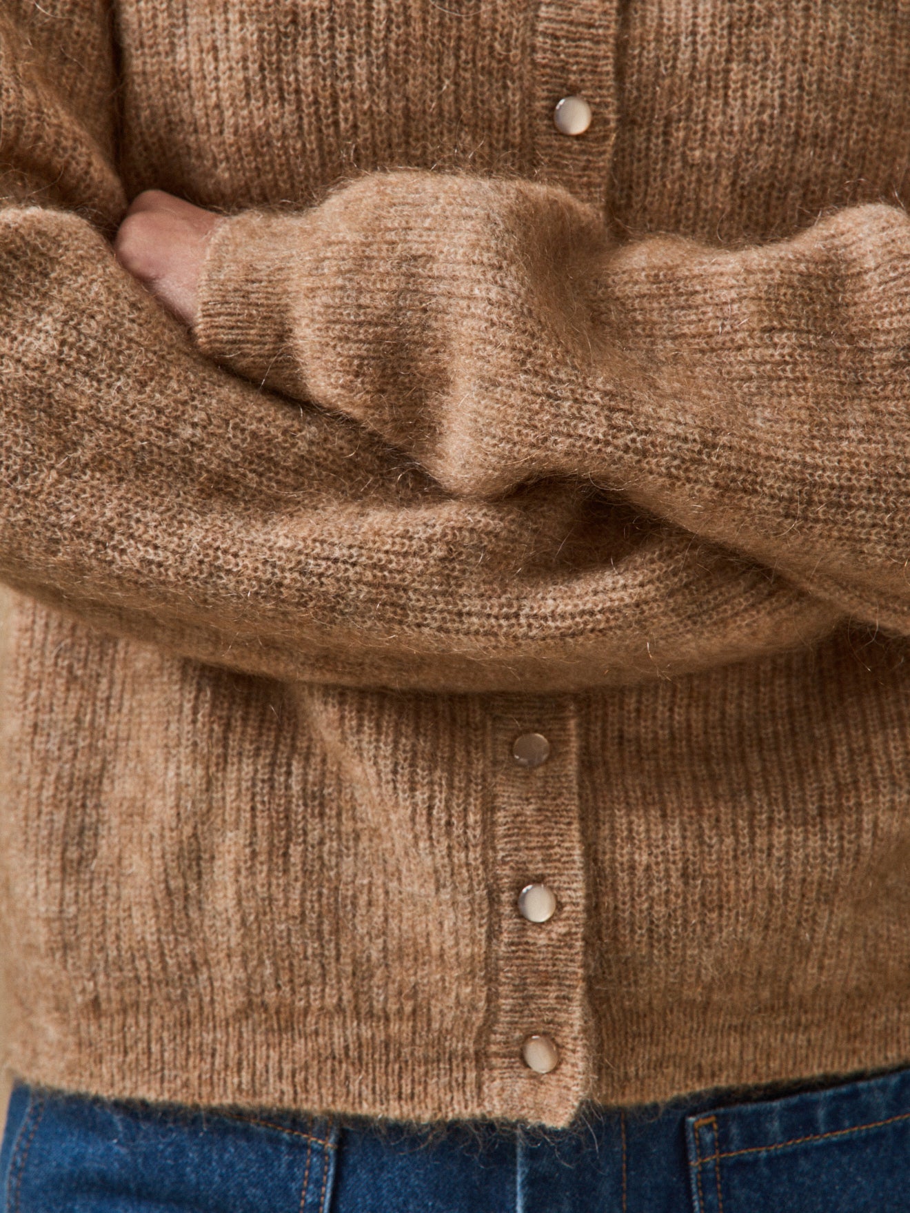 Damen-Cardigan mit Wolle und Mohair