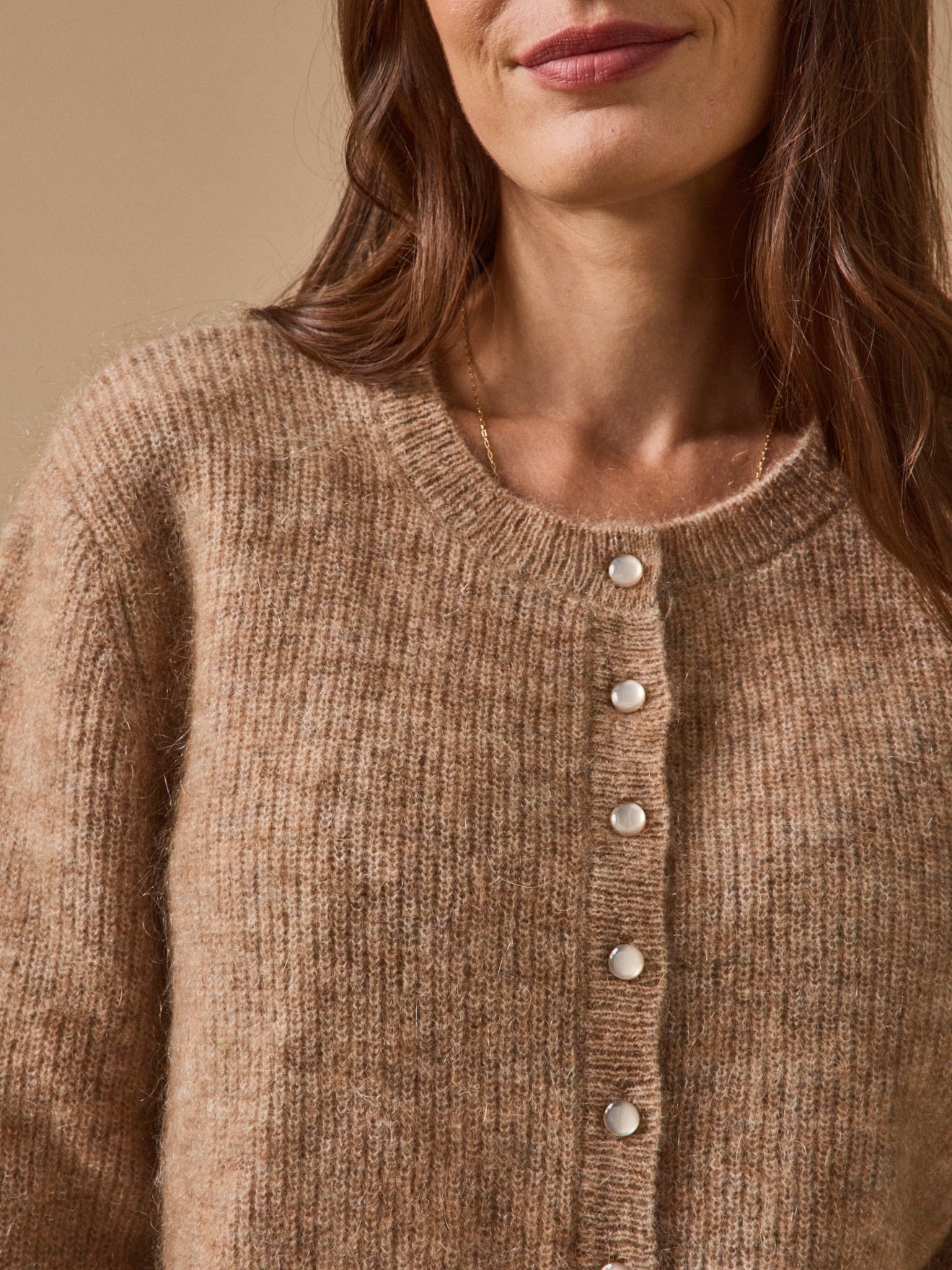 Damen-Cardigan mit Wolle und Mohair