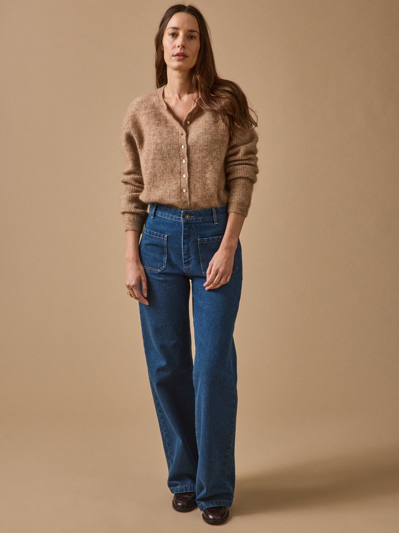 Damen-Cardigan mit Wolle und Mohair