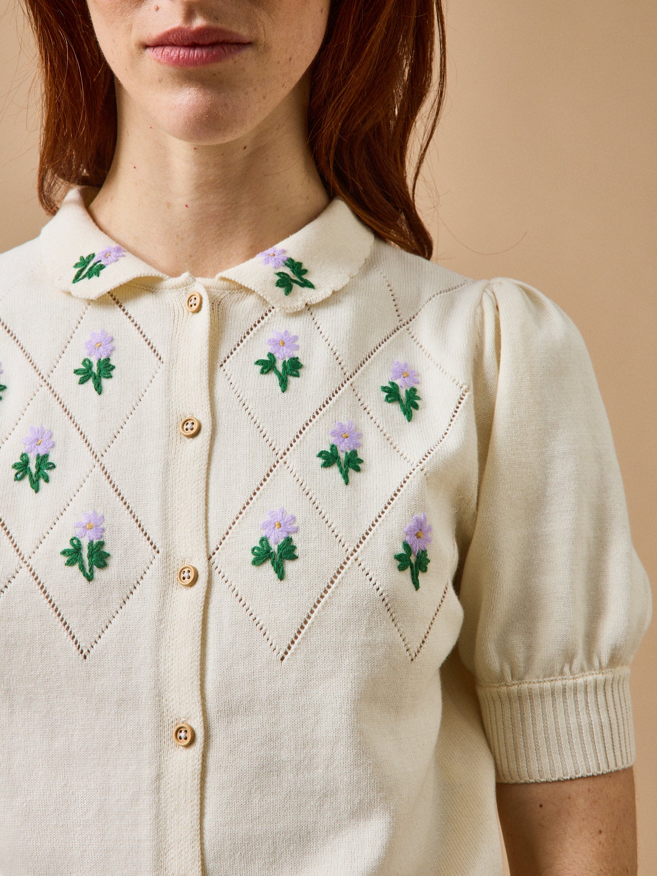 Damen-Cardigan mit Stickerei - CYRILLUS X EMILE & IDA