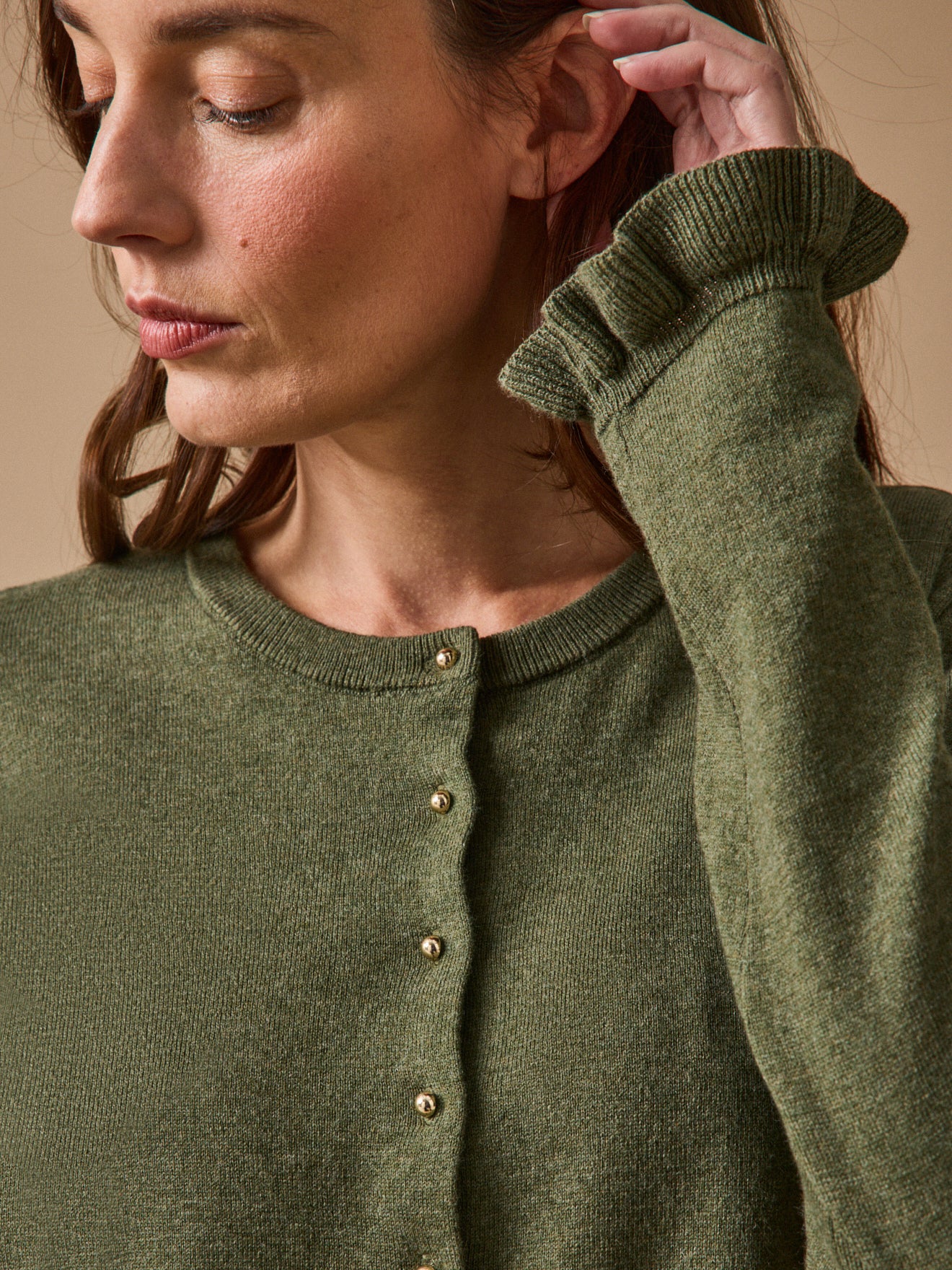 Damen-Cardigan aus Bio-Baumwolle und RWS*-Wolle