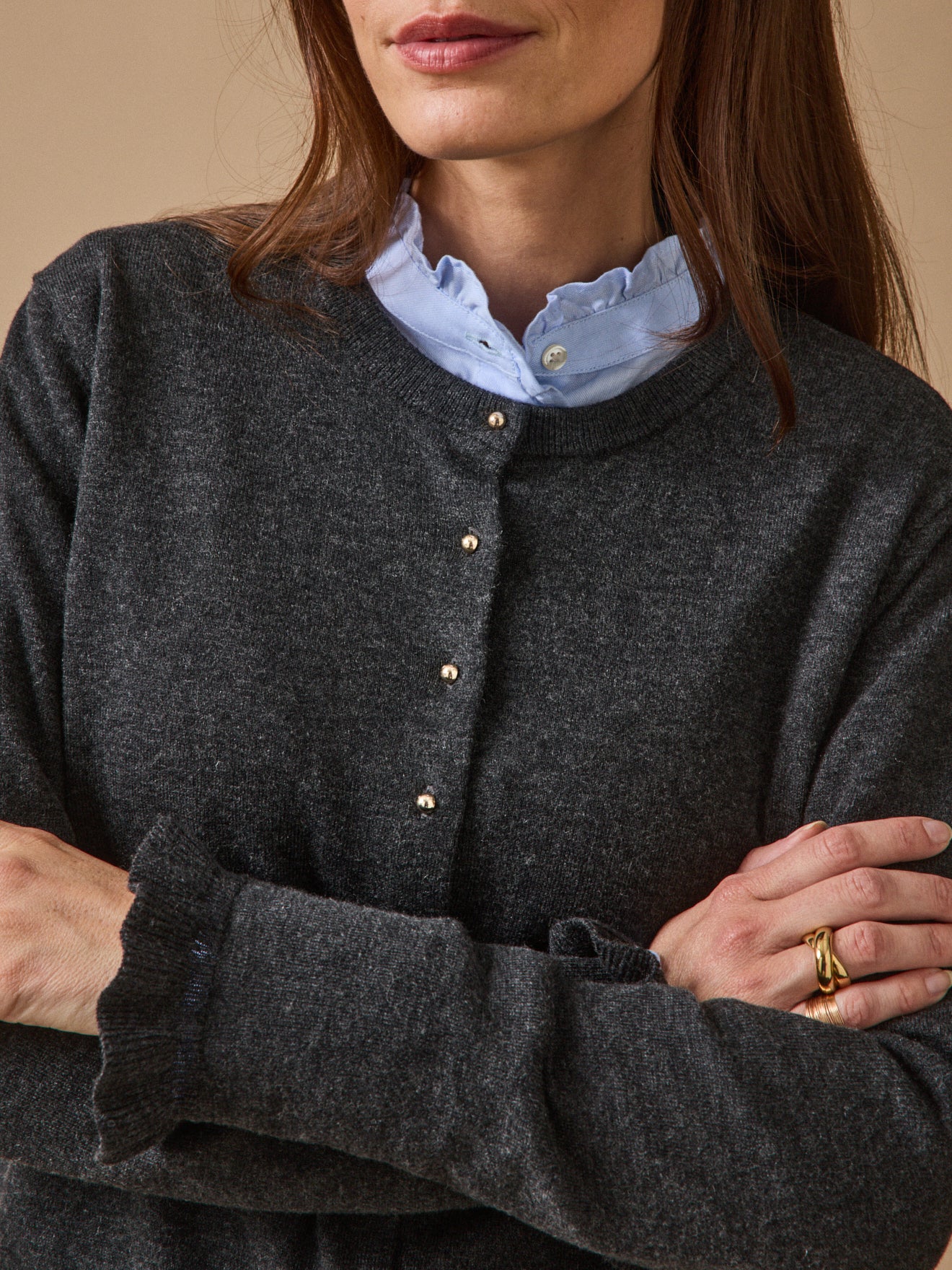 Damen-Cardigan aus Bio-Baumwolle und RWS*-Wolle