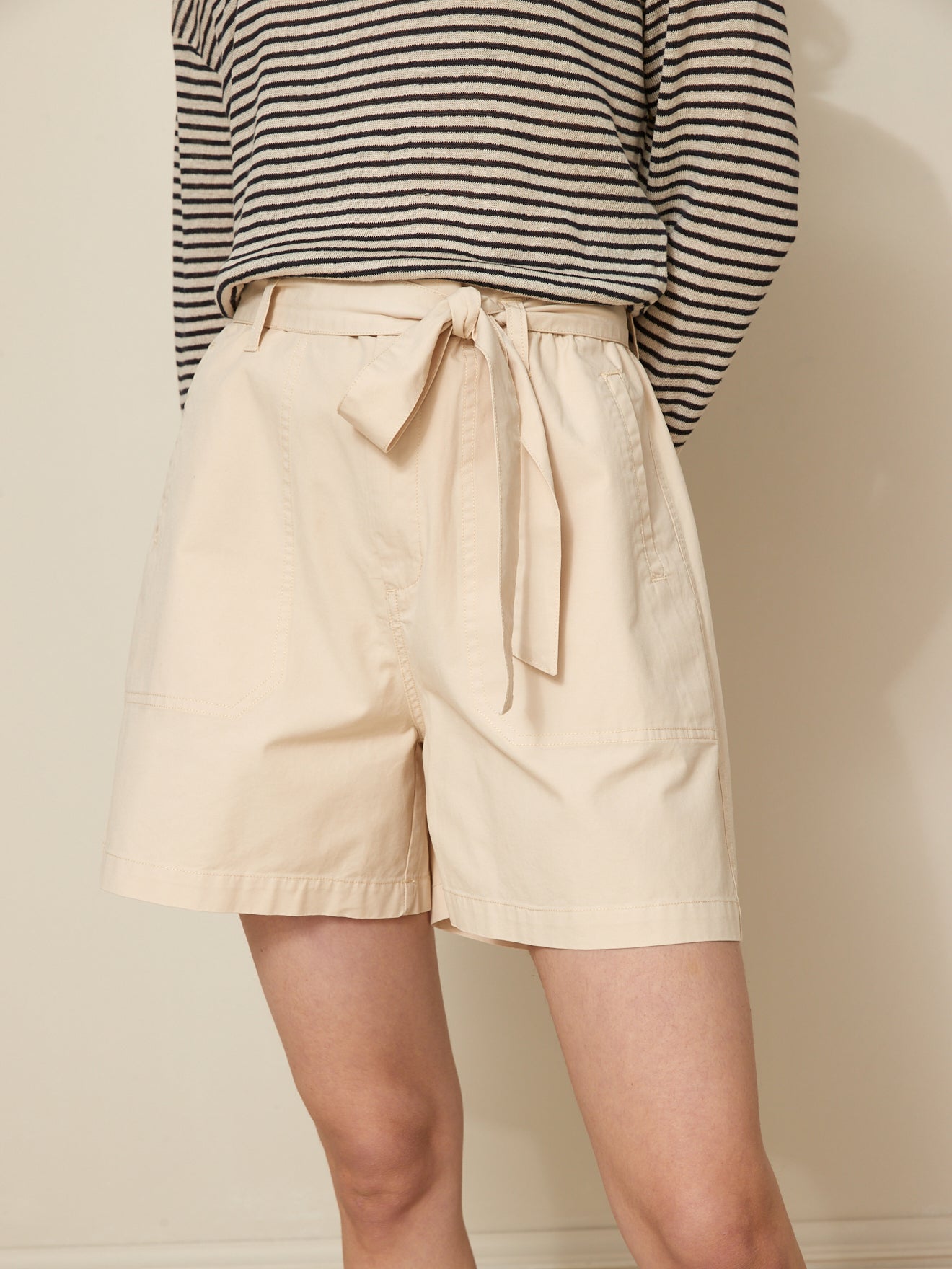 Damen-Shorts aus Baumwolle und Leinen