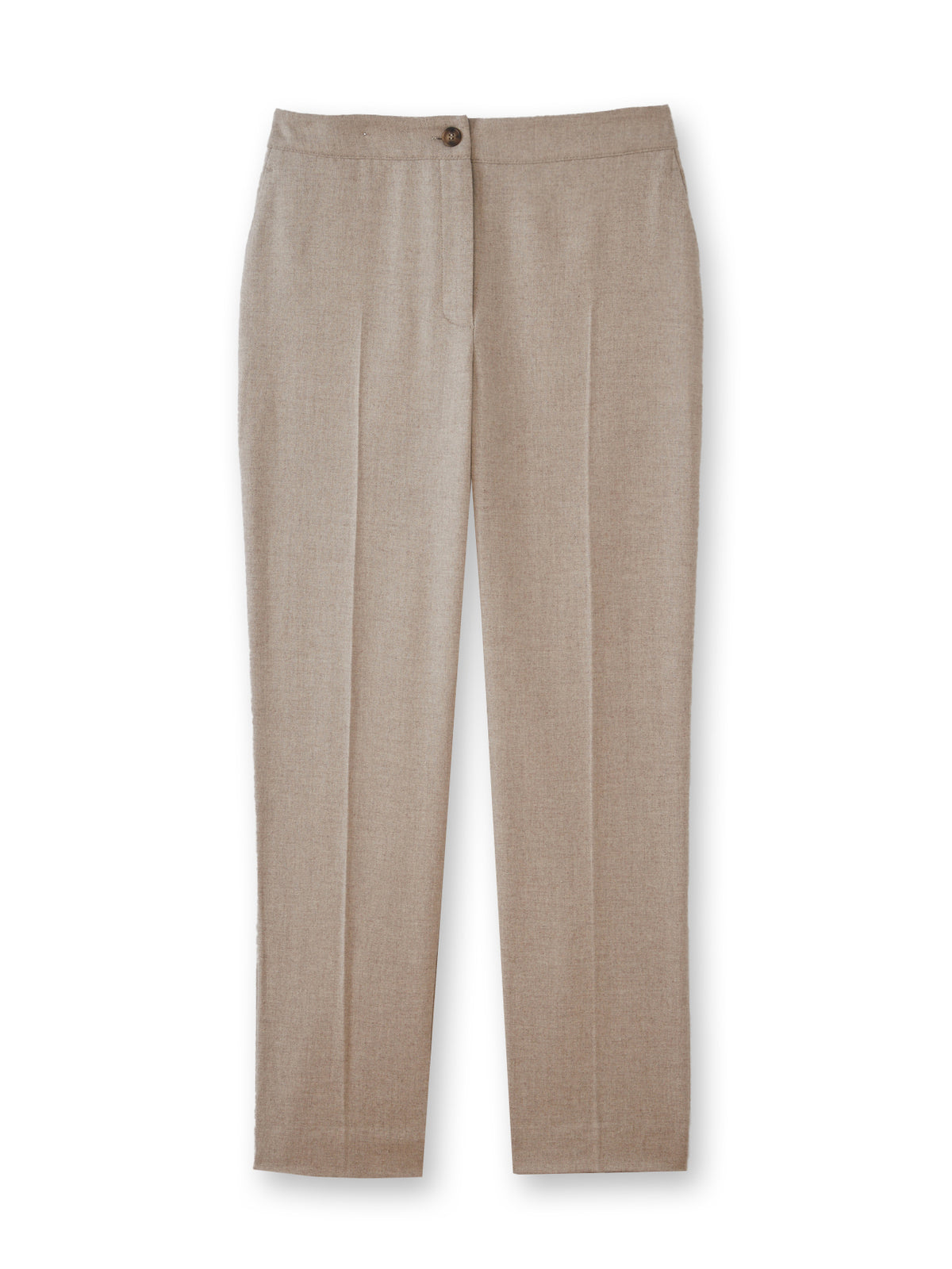 Damen-Zigarettenhose aus Wolltuch mit weitem Bein