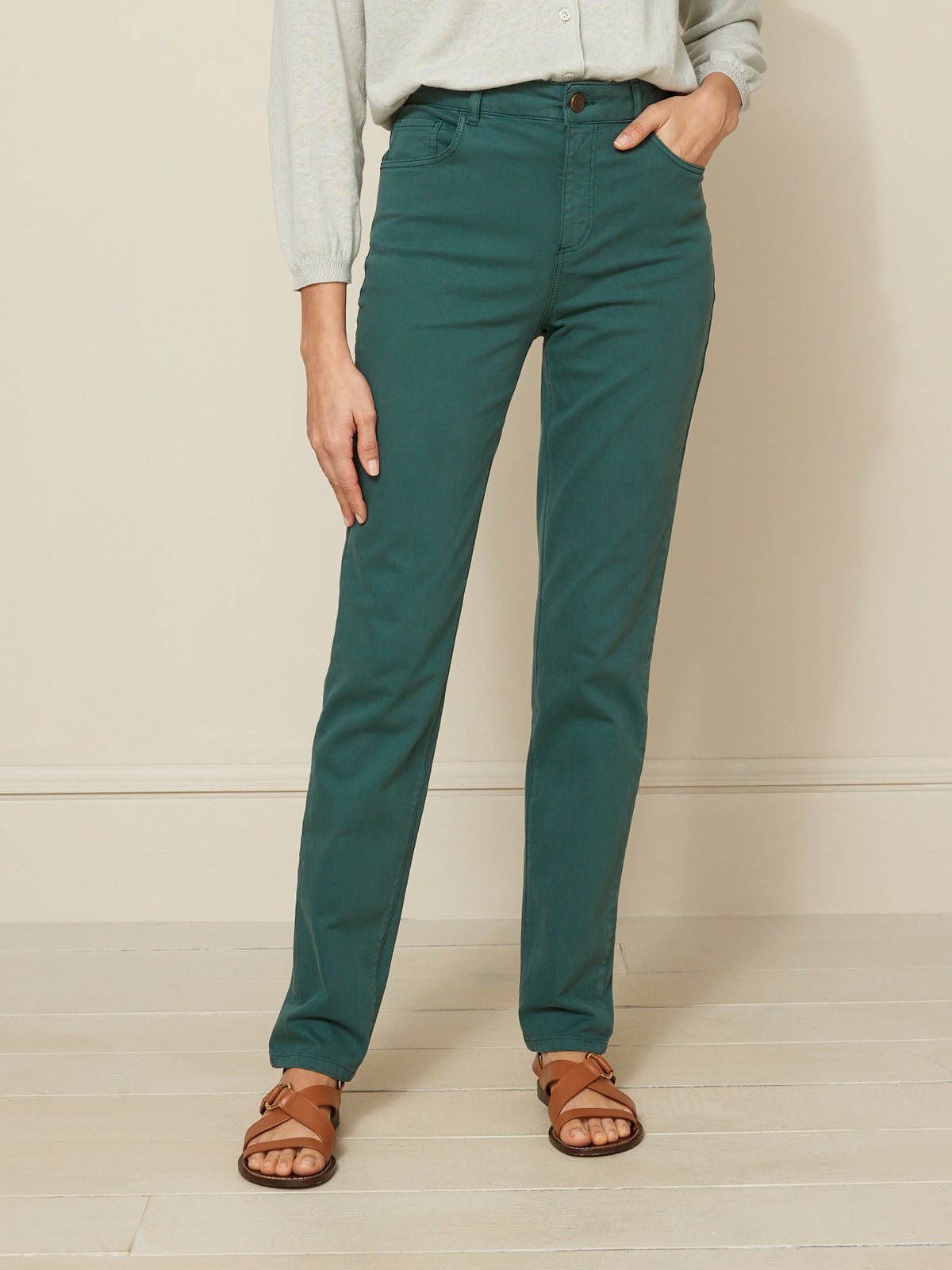 Slim Fit Damenhose mit Baumwoll-Stretch
