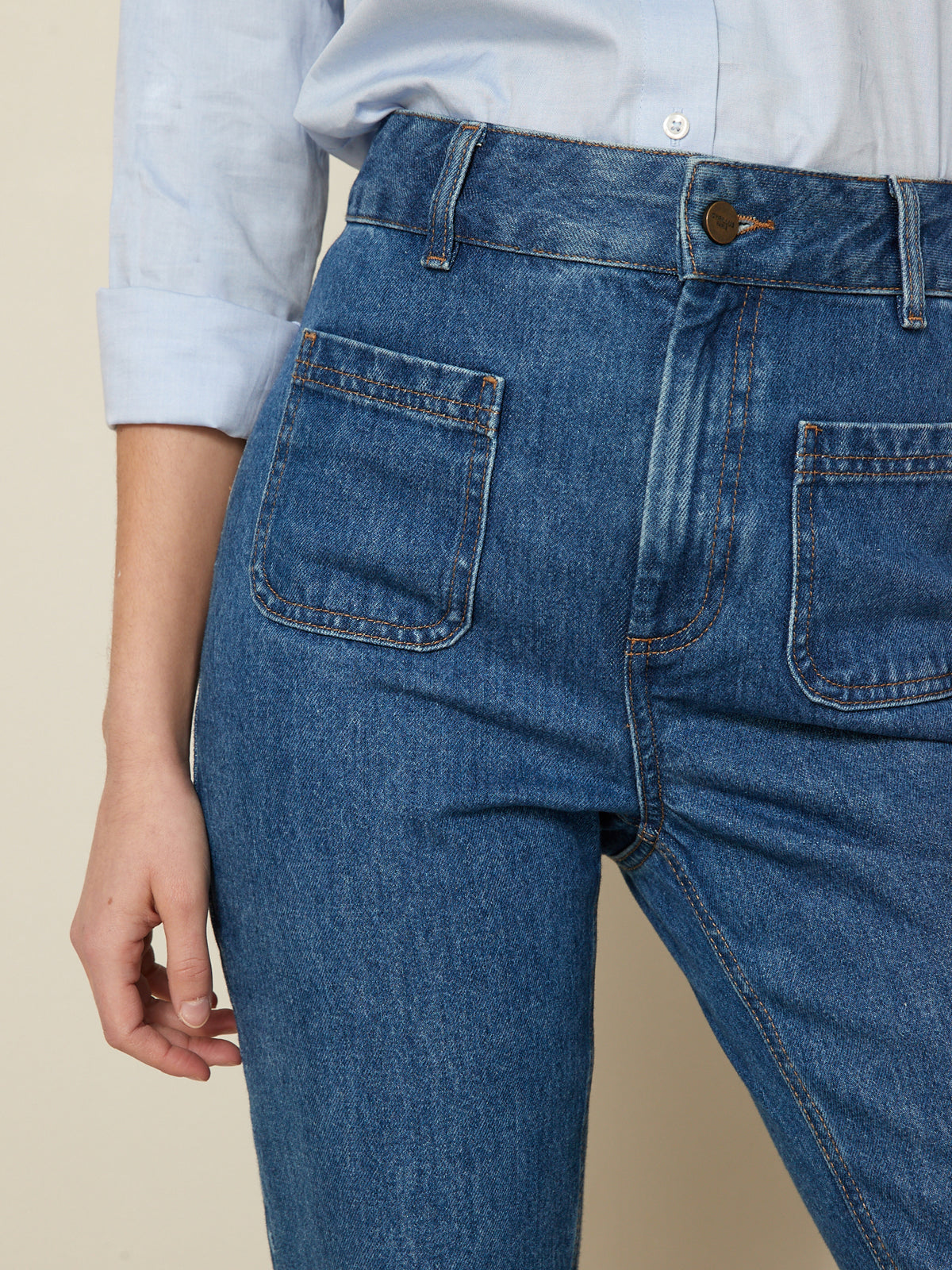 Gerade Damen Jeans Amarande - Bio-Baumwolle, nachhaltiges Waschen