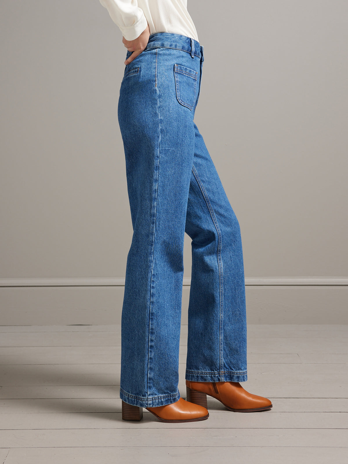 Gerade Damen Jeans Amarande - Bio-Baumwolle, nachhaltiges Waschen