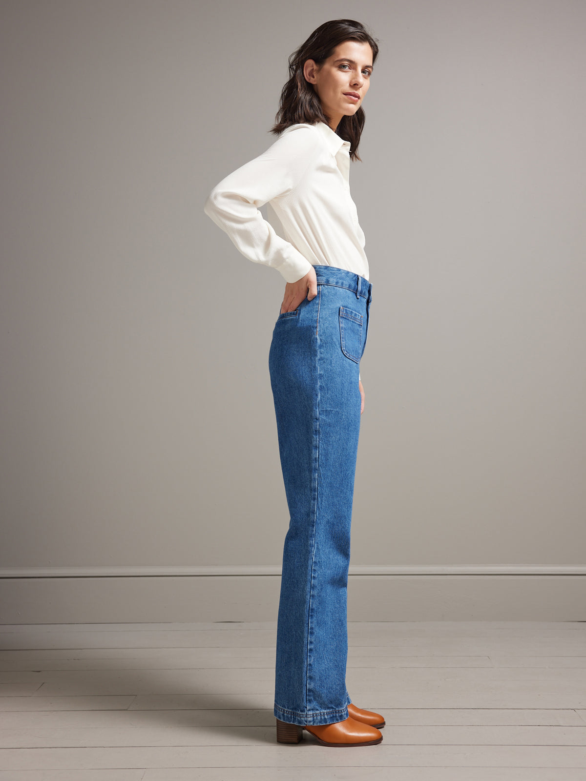 Gerade Damen Jeans Amarande - Bio-Baumwolle, nachhaltiges Waschen