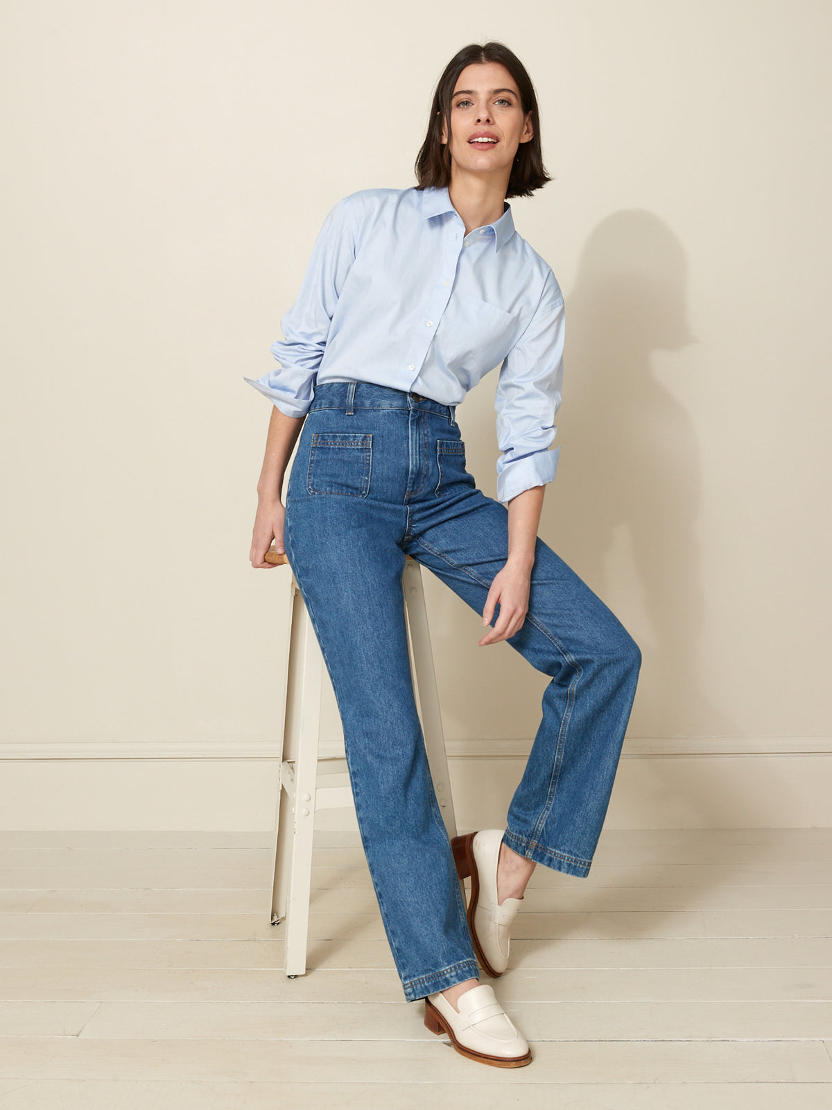 Gerade Damen Jeans Amarande - Bio-Baumwolle, nachhaltiges Waschen