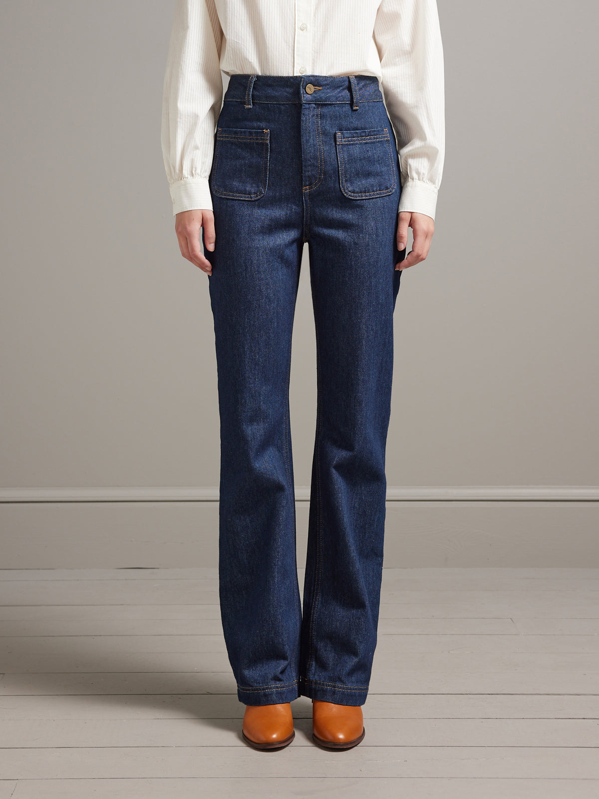Gerade Damen Jeans Amarande - Bio-Baumwolle, nachhaltiges Waschen