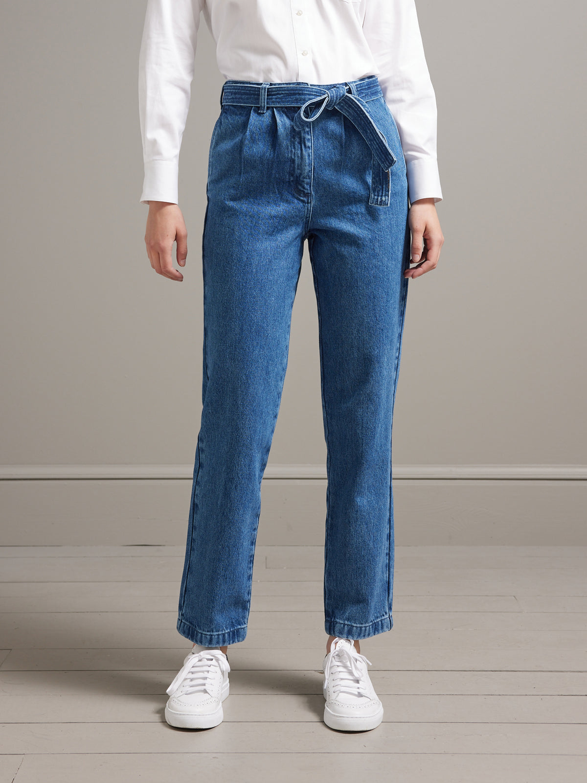 Damen-Karottenjeans - Bio-Baumwolle, nachhaltiges Waschen
