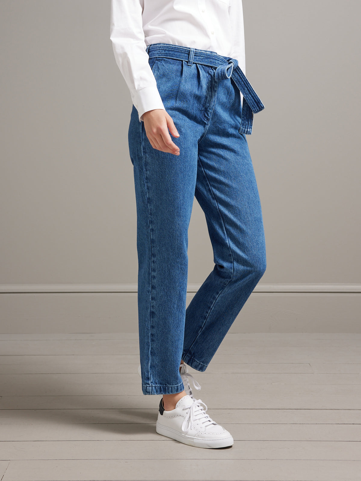 Damen-Karottenjeans - Bio-Baumwolle, nachhaltiges Waschen