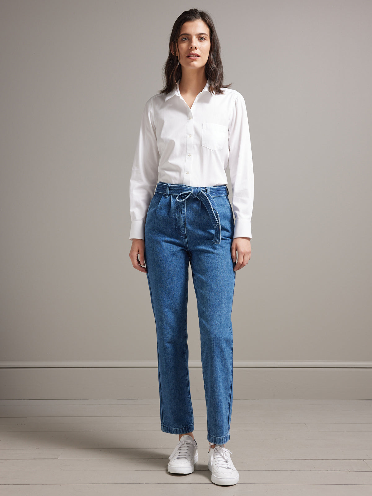 Damen-Karottenjeans - Bio-Baumwolle, nachhaltiges Waschen