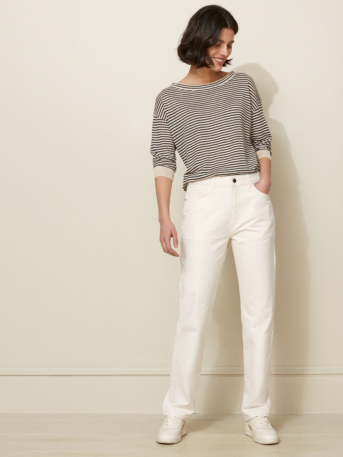 Damen-Jeans Sandra mit geradem Bein - Bio-Bamwolle, nachhaltig gewaschen