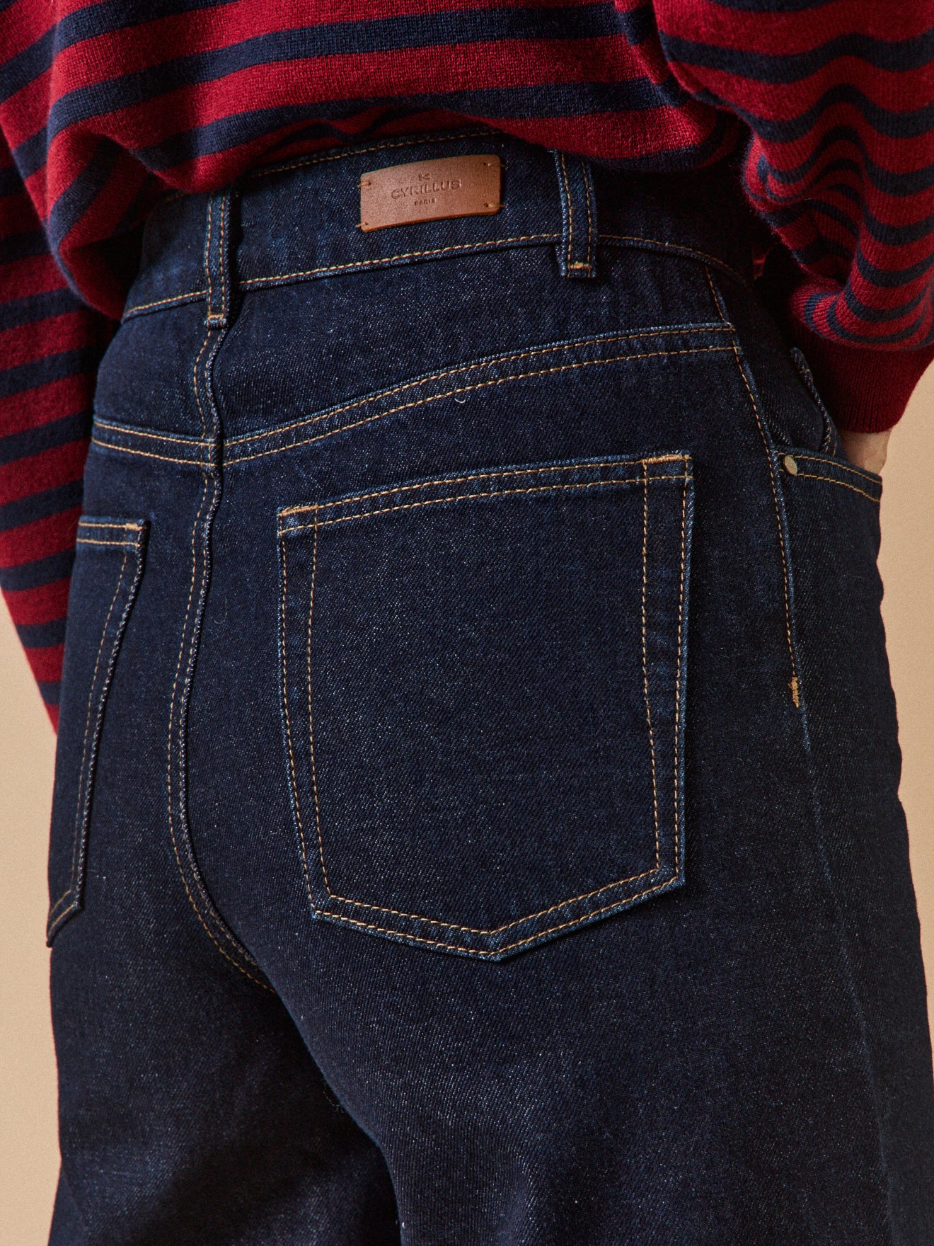Damen-Jeans Émilie mit weitem Bein aus Bio-Baumwolle