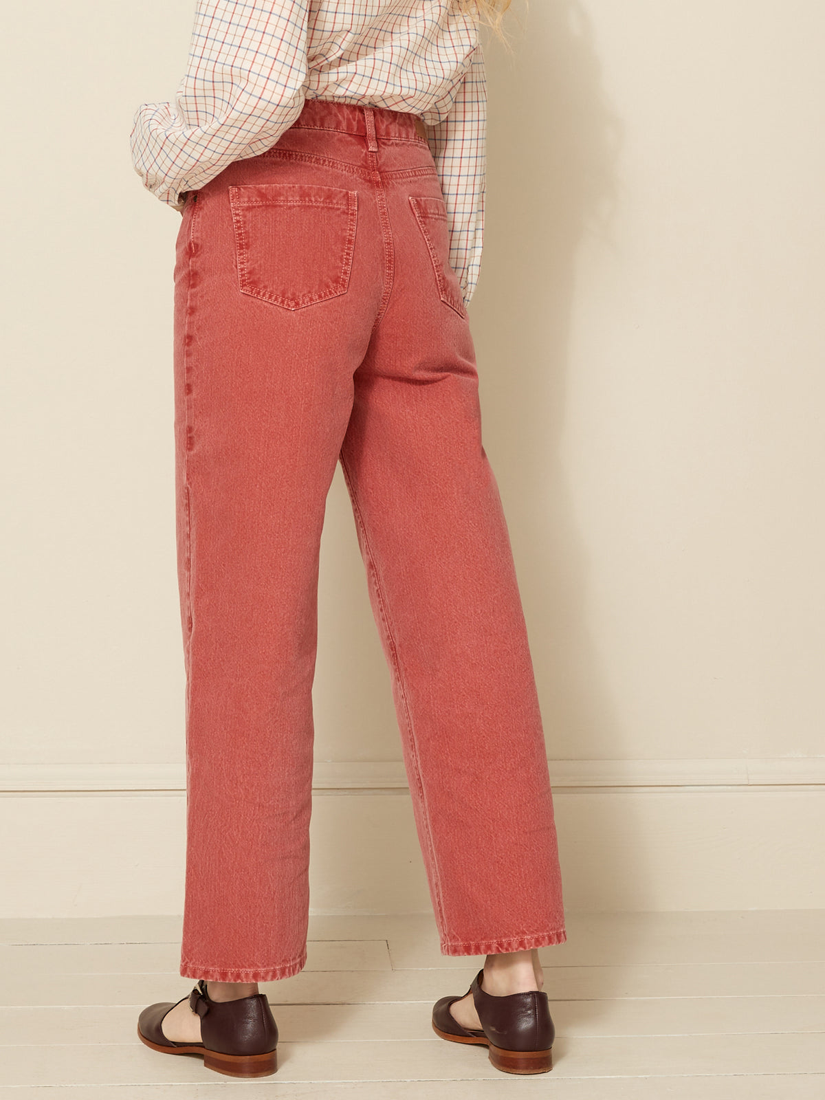 Damen-Jeans Émilie mit weitem Bein - Bio-Bamwolle, nachhaltig gewaschen