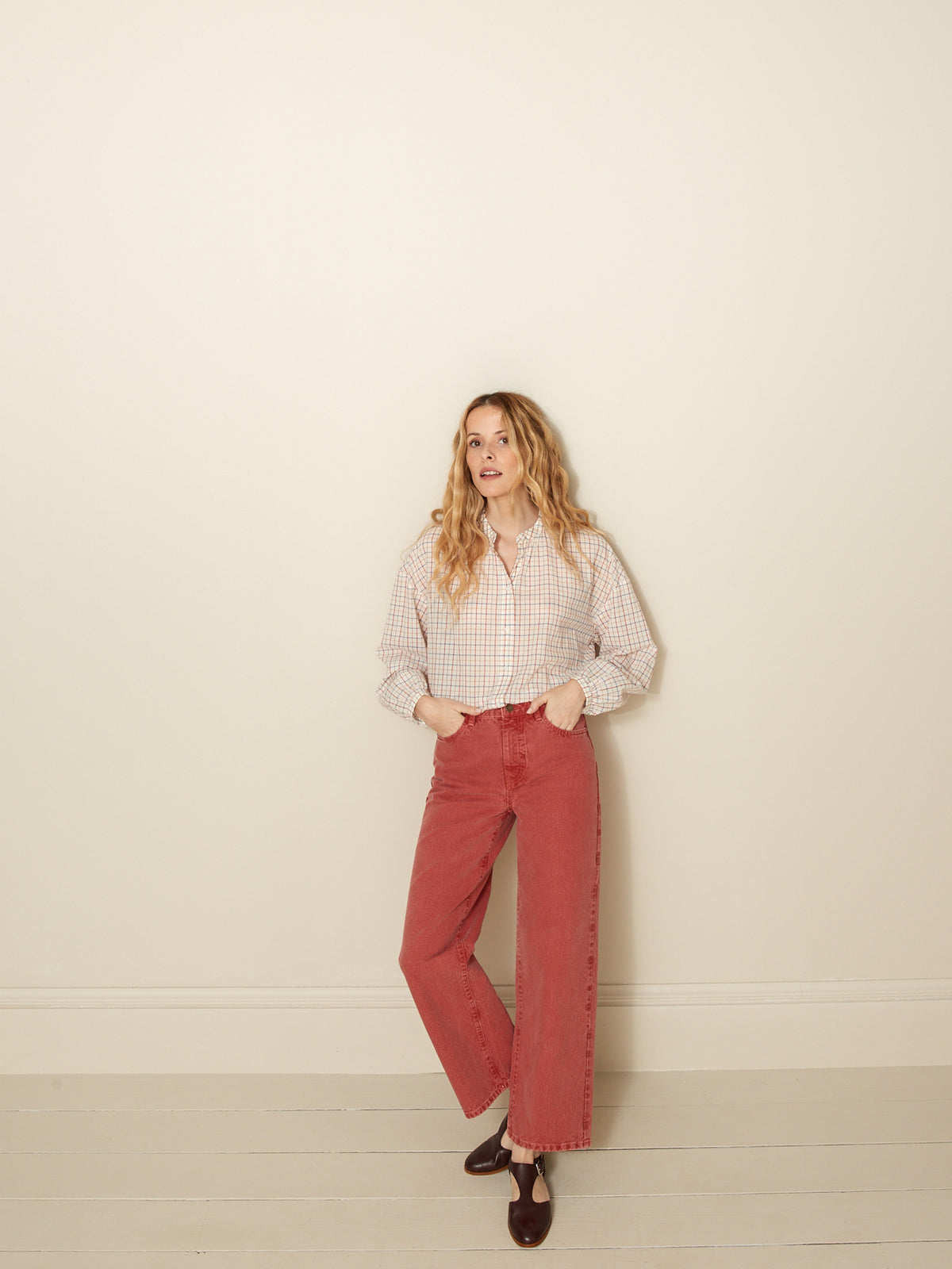 Damen-Jeans Émilie mit weitem Bein - Bio-Bamwolle, nachhaltig gewaschen