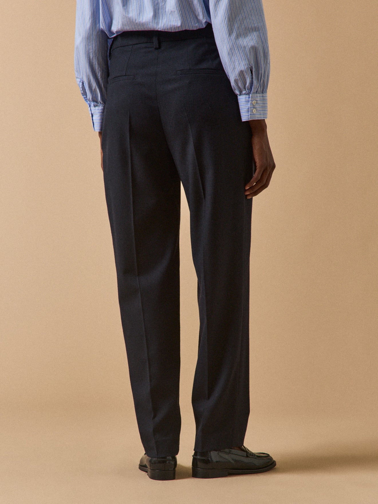 Damen-Karottenhose aus Flanell Hélène