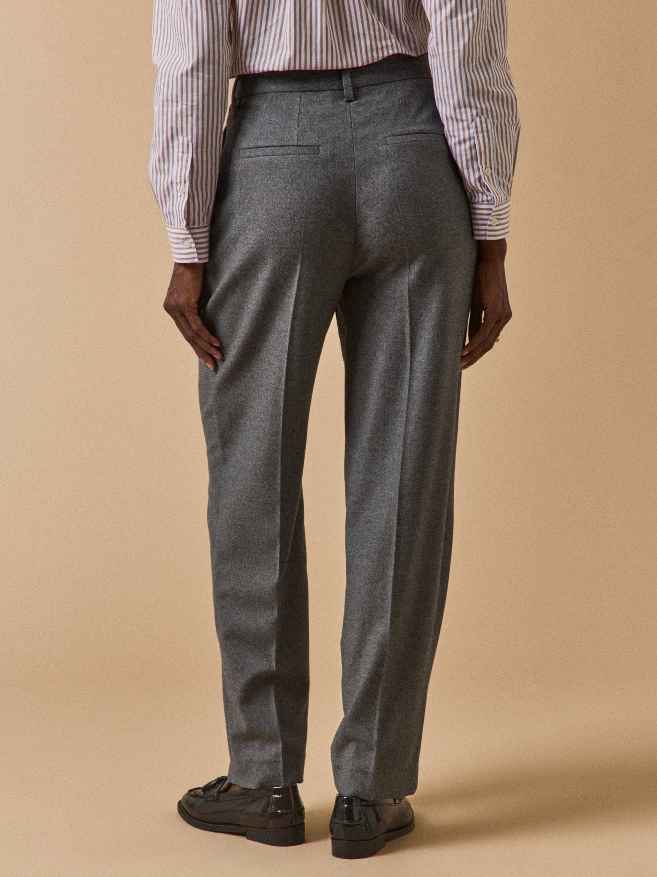 Damen-Karottenhose aus Flanell Hélène