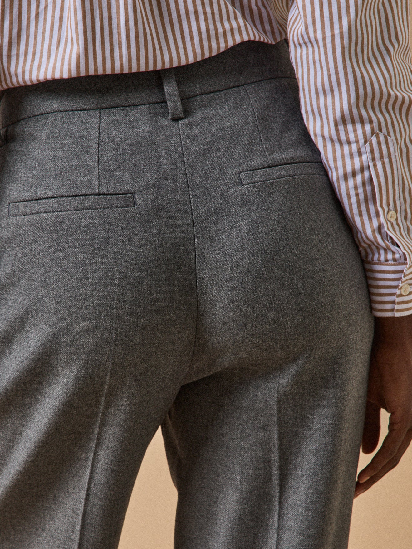 Damen-Karottenhose aus Flanell Hélène