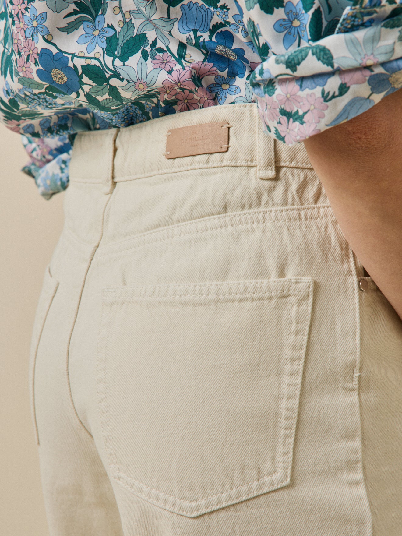 Damen-Jeans Émilie mit weitem Bein aus Bio-Baumwolle