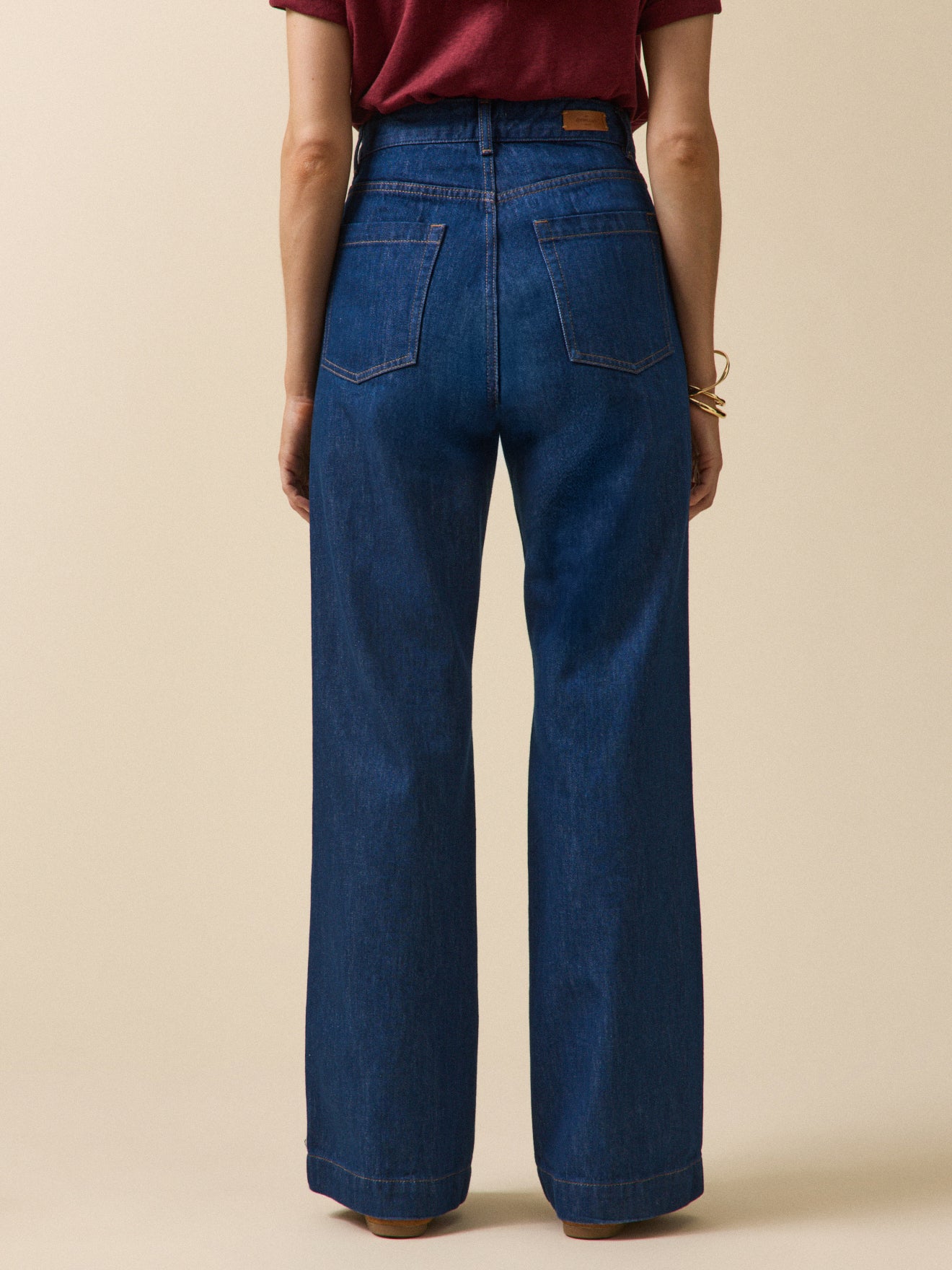 Damen-Jeans Manon mit ausgestelltem Bein aus Bio-Baumwolle