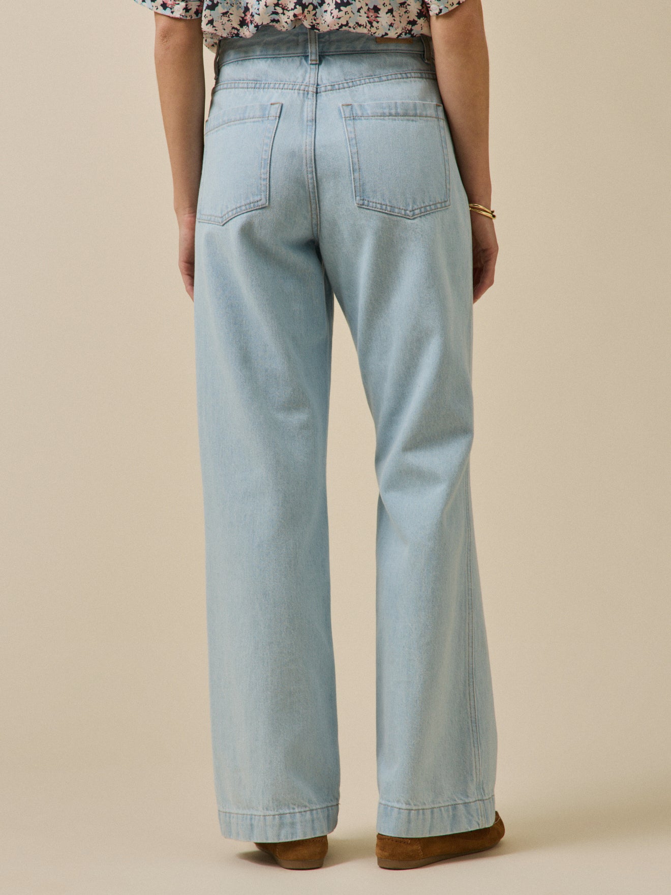 Damen-Jeans Manon mit ausgestelltem Bein aus Bio-Baumwolle