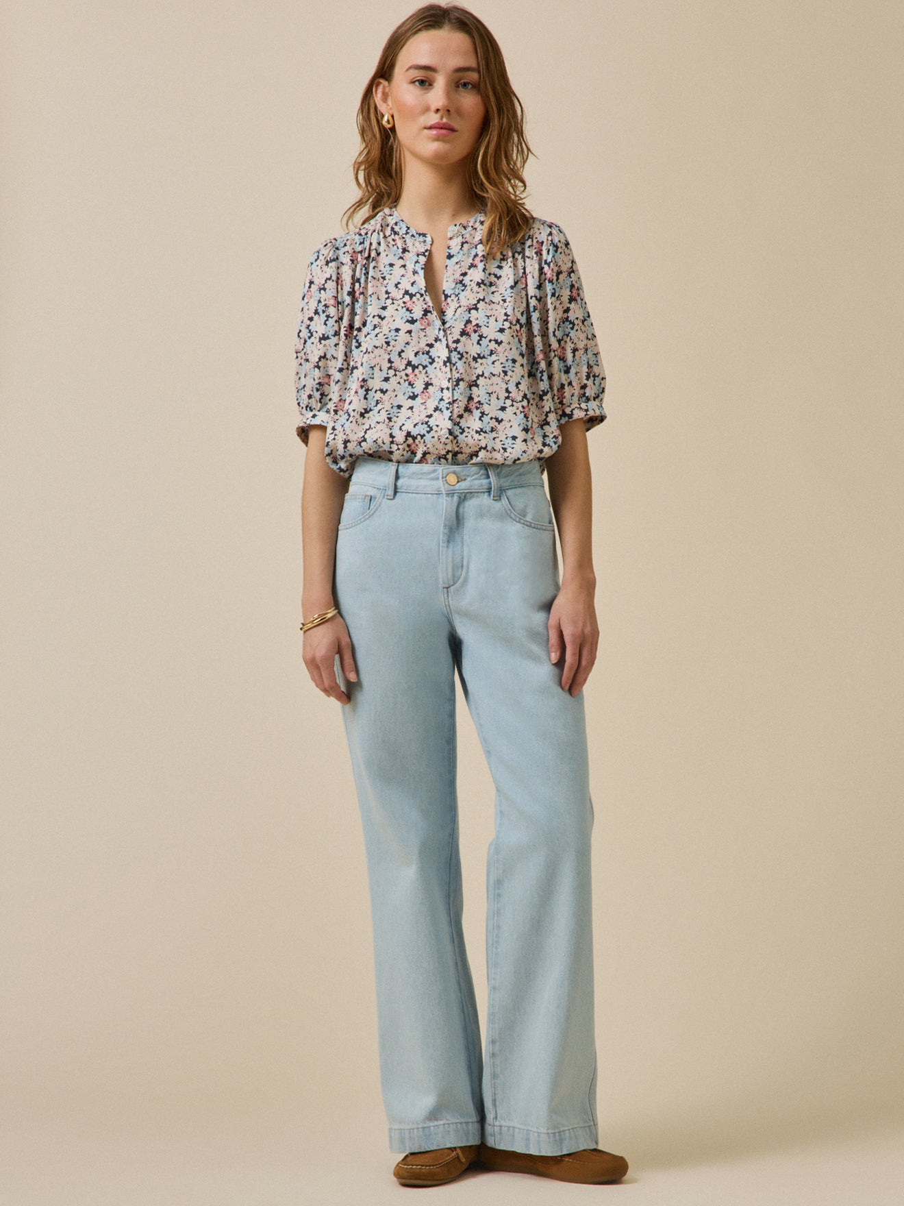 Damen-Jeans Manon mit ausgestelltem Bein aus Bio-Baumwolle