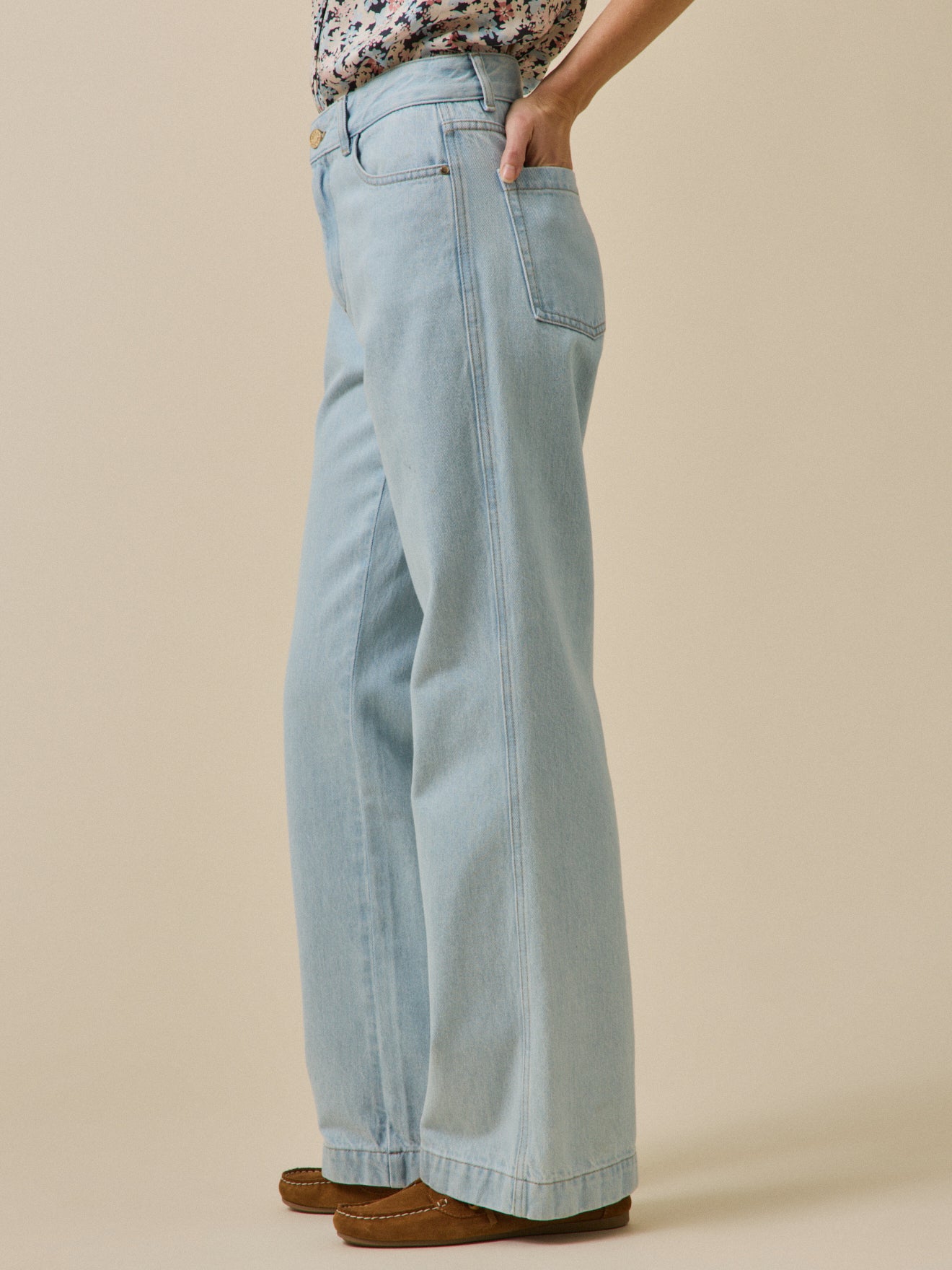 Damen-Jeans Manon mit ausgestelltem Bein aus Bio-Baumwolle