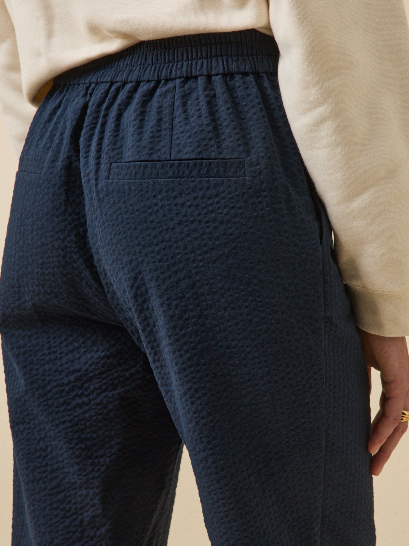 Damen-Zigarettenhose Julie aus Seersucker