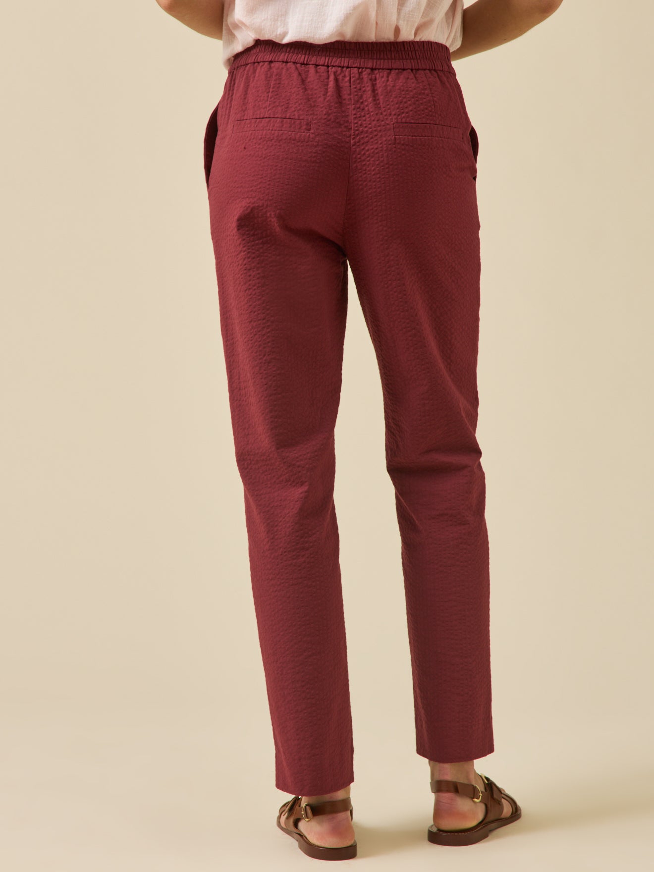 Damen-Zigarettenhose Julie aus Seersucker