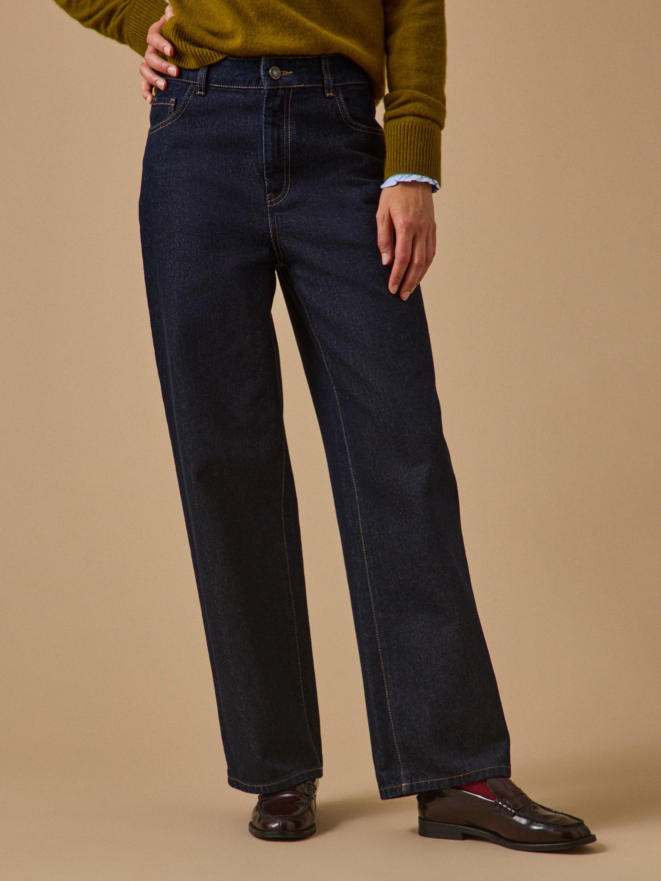 Damen-Jeans mit weitem Bein Émilia aus Bio-Baumwolle