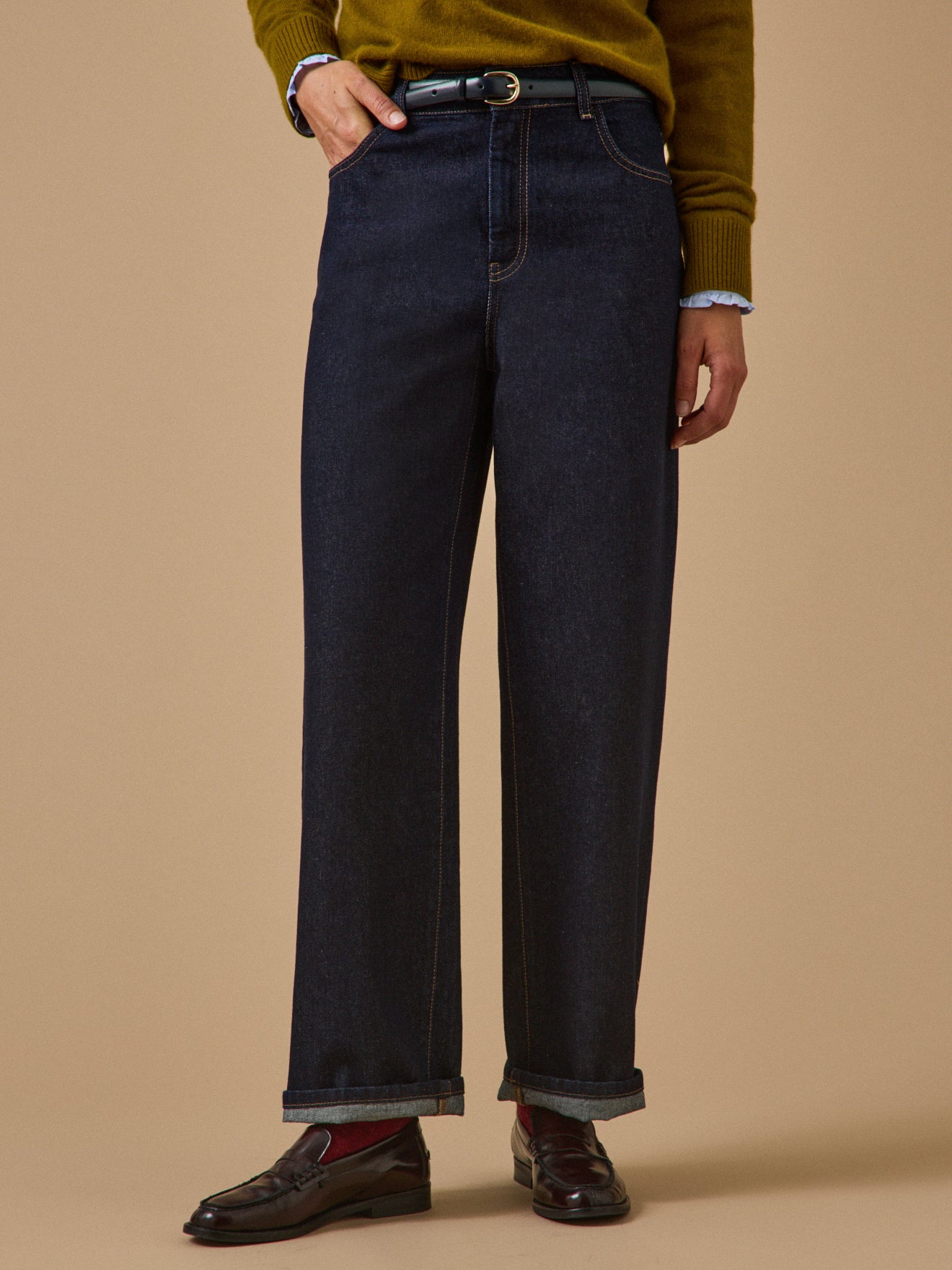 Damen-Jeans mit weitem Bein Émilia aus Bio-Baumwolle