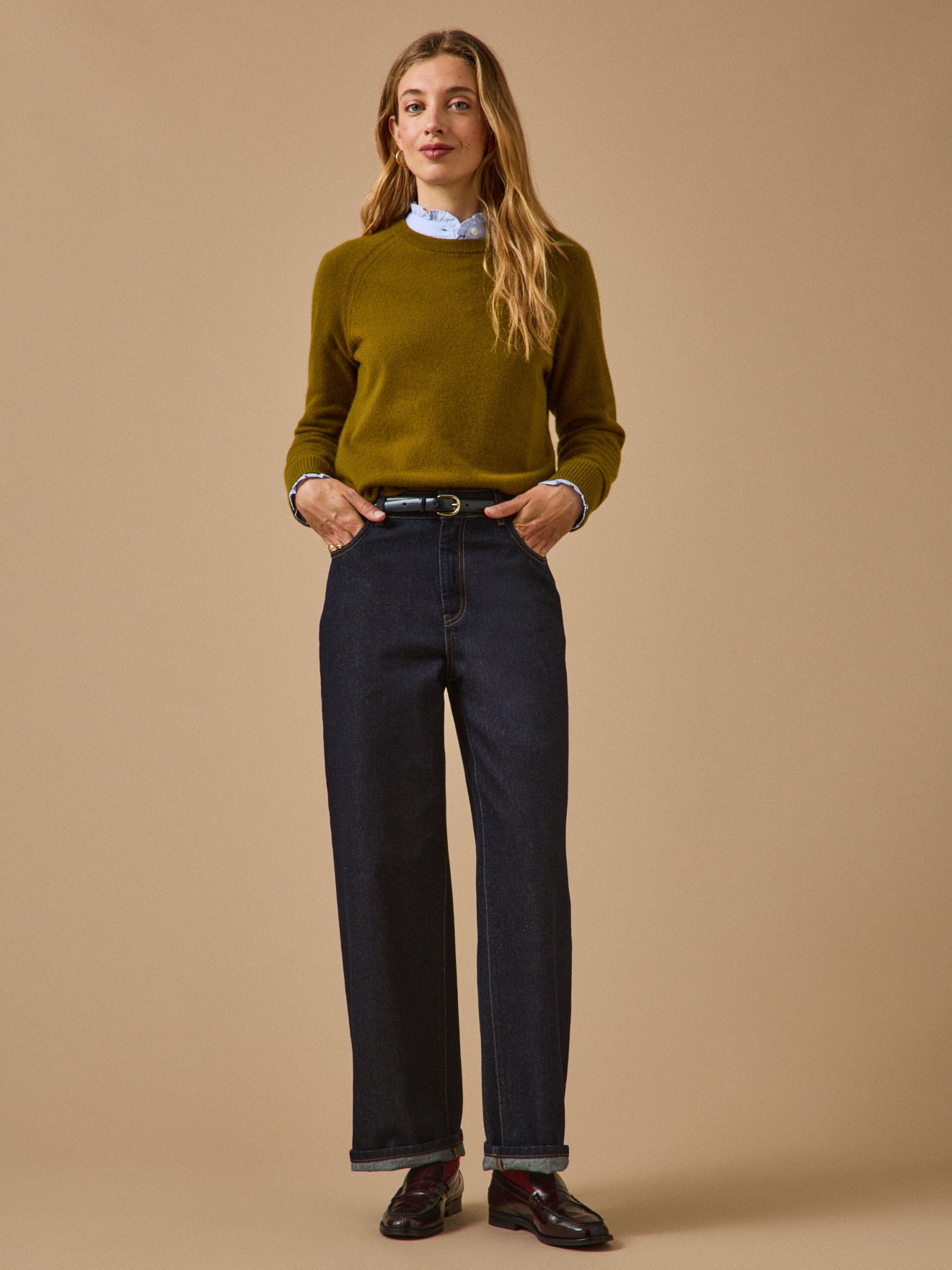 Damen-Jeans mit weitem Bein Émilia aus Bio-Baumwolle
